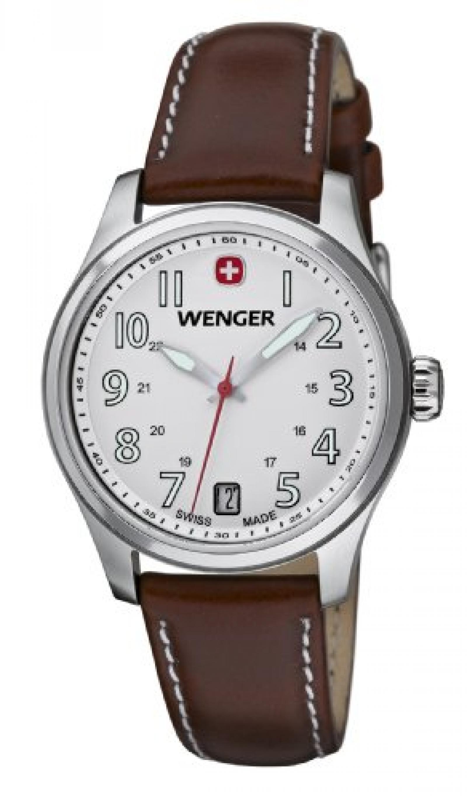 Wenger Damen-Armbanduhr XS Terragraph Analog Quarz Leder 01.0521.101 Wenger Damen-Armbanduhr XS Terragraph Analog Quarz Leder 01.0521.101