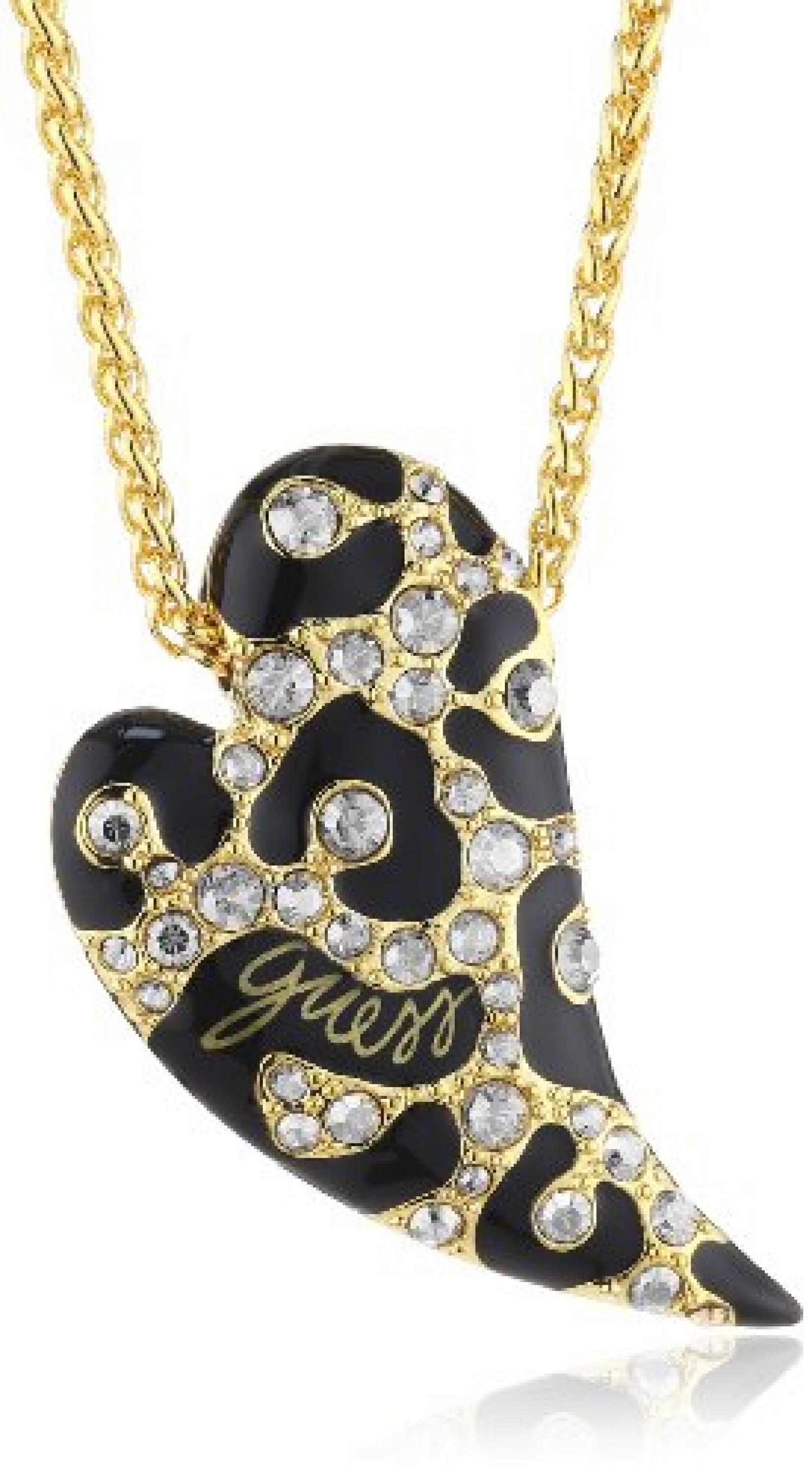 Guess Damen-Collier Edelstahl vergoldet Emaillel schwarz Kristalle UBN70201 Guess Damen-Collier Edelstahl vergoldet Emaillel schwarz Kristalle UBN70201