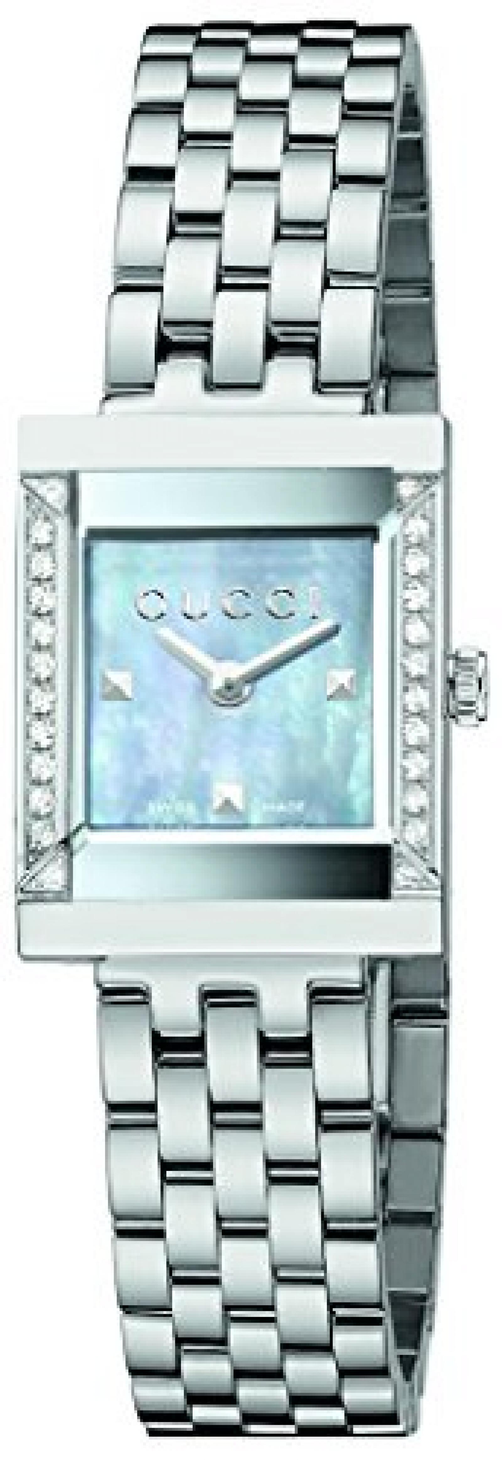 Gucci Damen-Armbanduhr G FRAME Analog Quarz Edelstahl YA128404 Gucci Damen-Armbanduhr G FRAME Analog Quarz Edelstahl YA128404