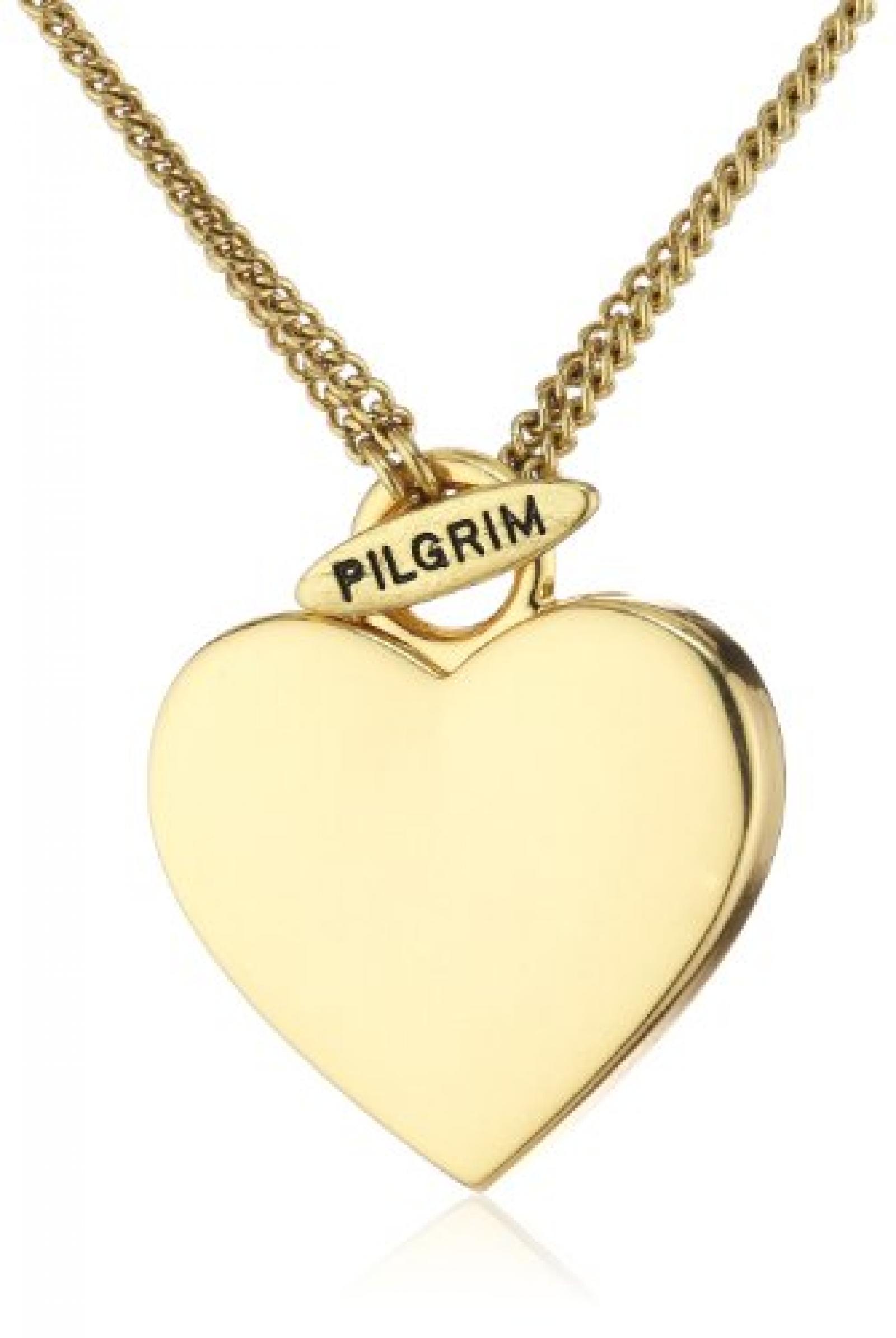 Pilgrim Jewelry Damen-Halskette Messing Pilgrim Damen-Halskette mit Anhänger aus der Serie Classic vergoldet,0 45.0 + 90.0 cm 601332051 