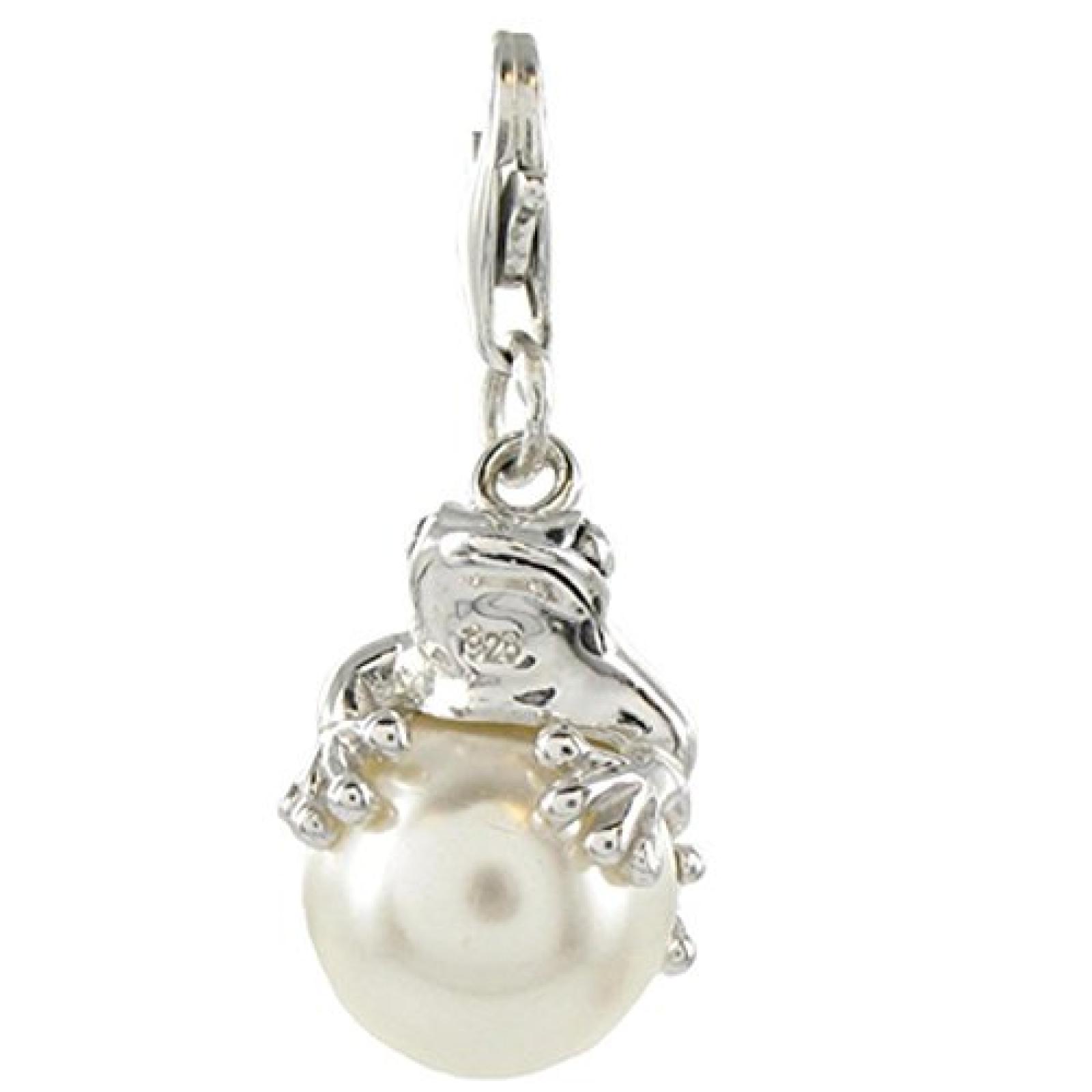 Quiges Charms Anhänger Versilbert Frosch für Bettelarmband Quiges Charms Anhänger Versilbert Frosch für Bettelarmband