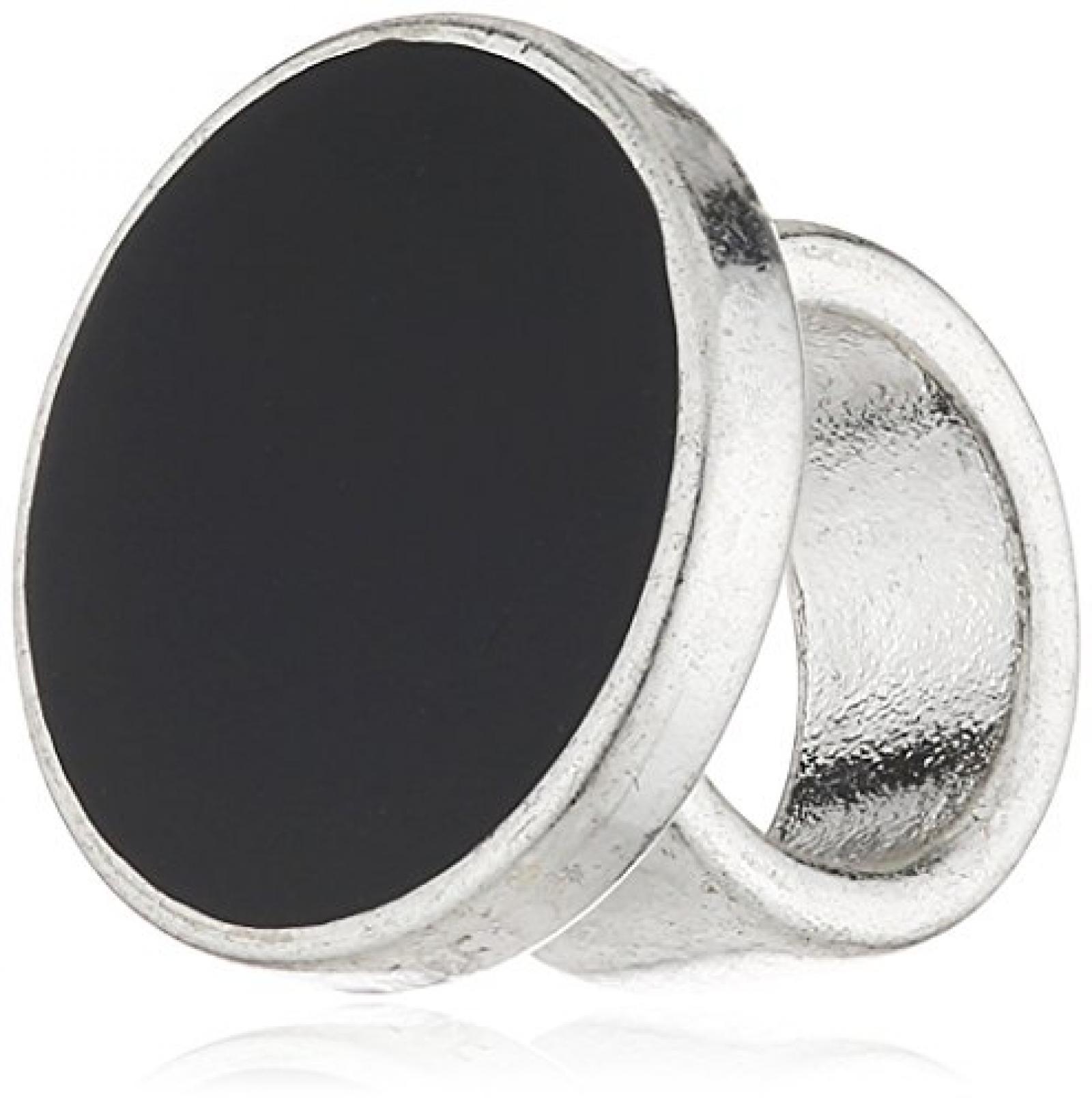 Pilgrim Damen-Anh&auml;nger Charming versilbert schwarz 42121-6146 