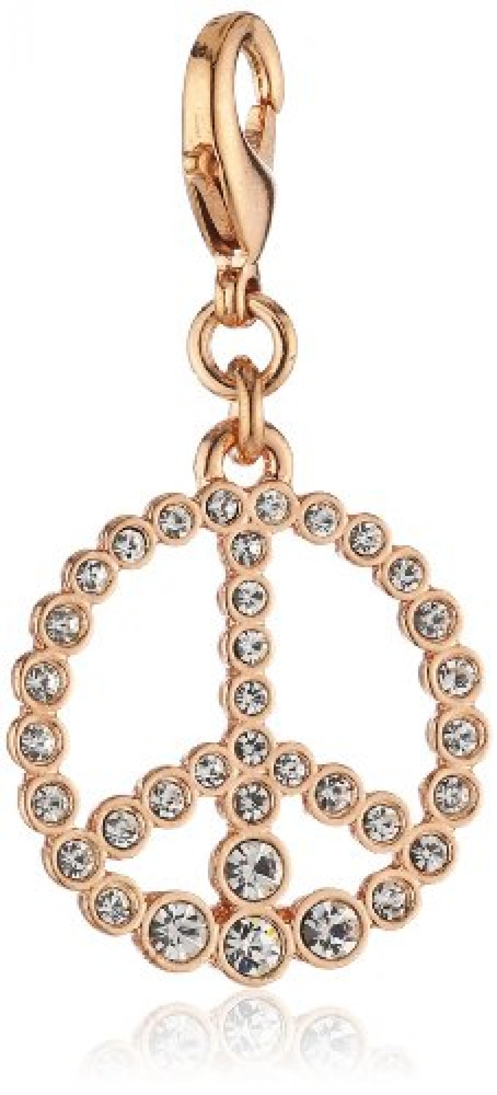 Pilgrim Damen-Anhänger Peace aus der Serie Mega Charms RoséGold beschichtet Kristall 41122-4003 Pilgrim Damen-Anhänger Peace aus der Serie Mega Charms RoséGold beschichtet Kristall 41122-4003
