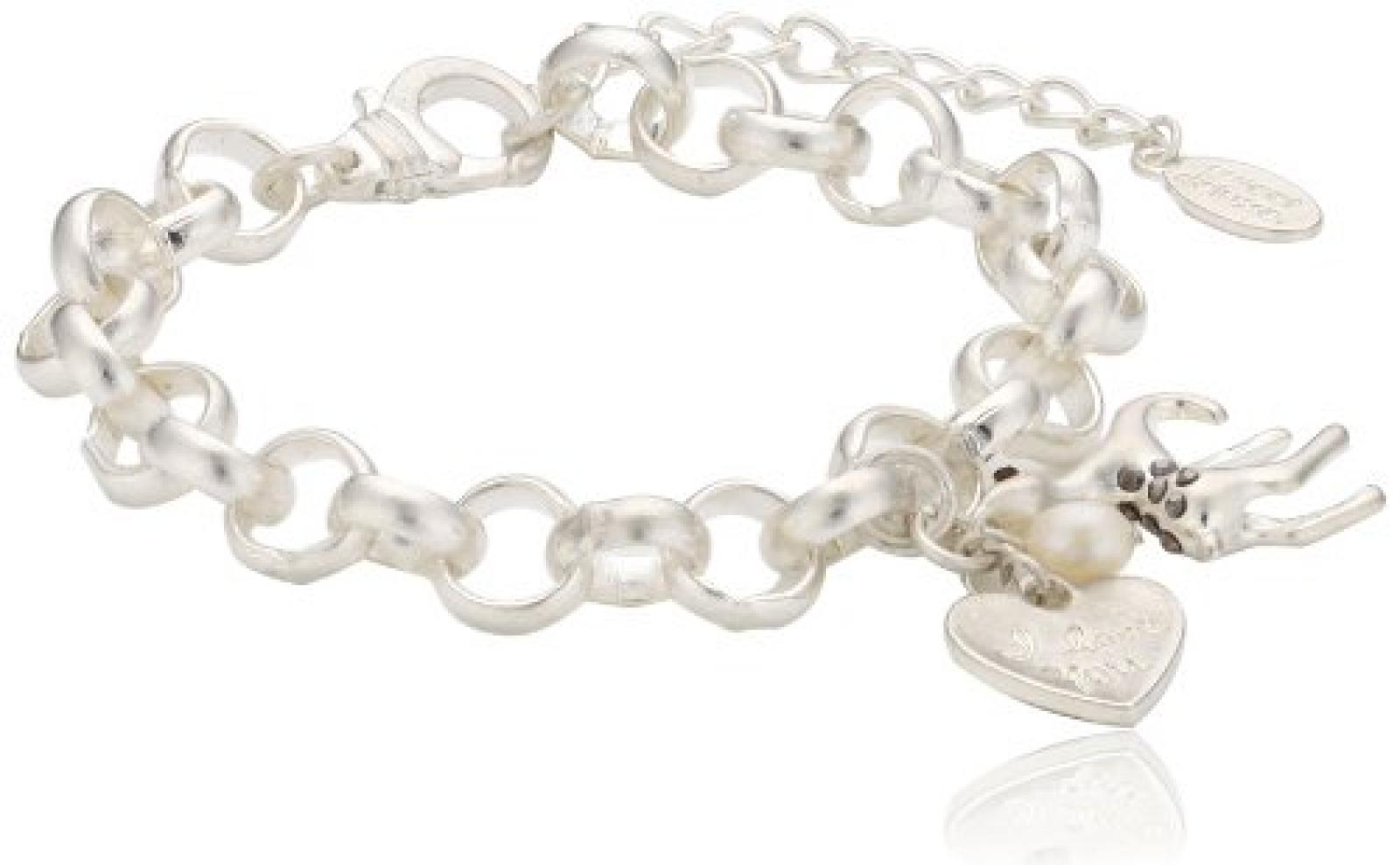 Sweet Deluxe Damen-Armband Messing Wiesn Reh & Herzl silber 2565 