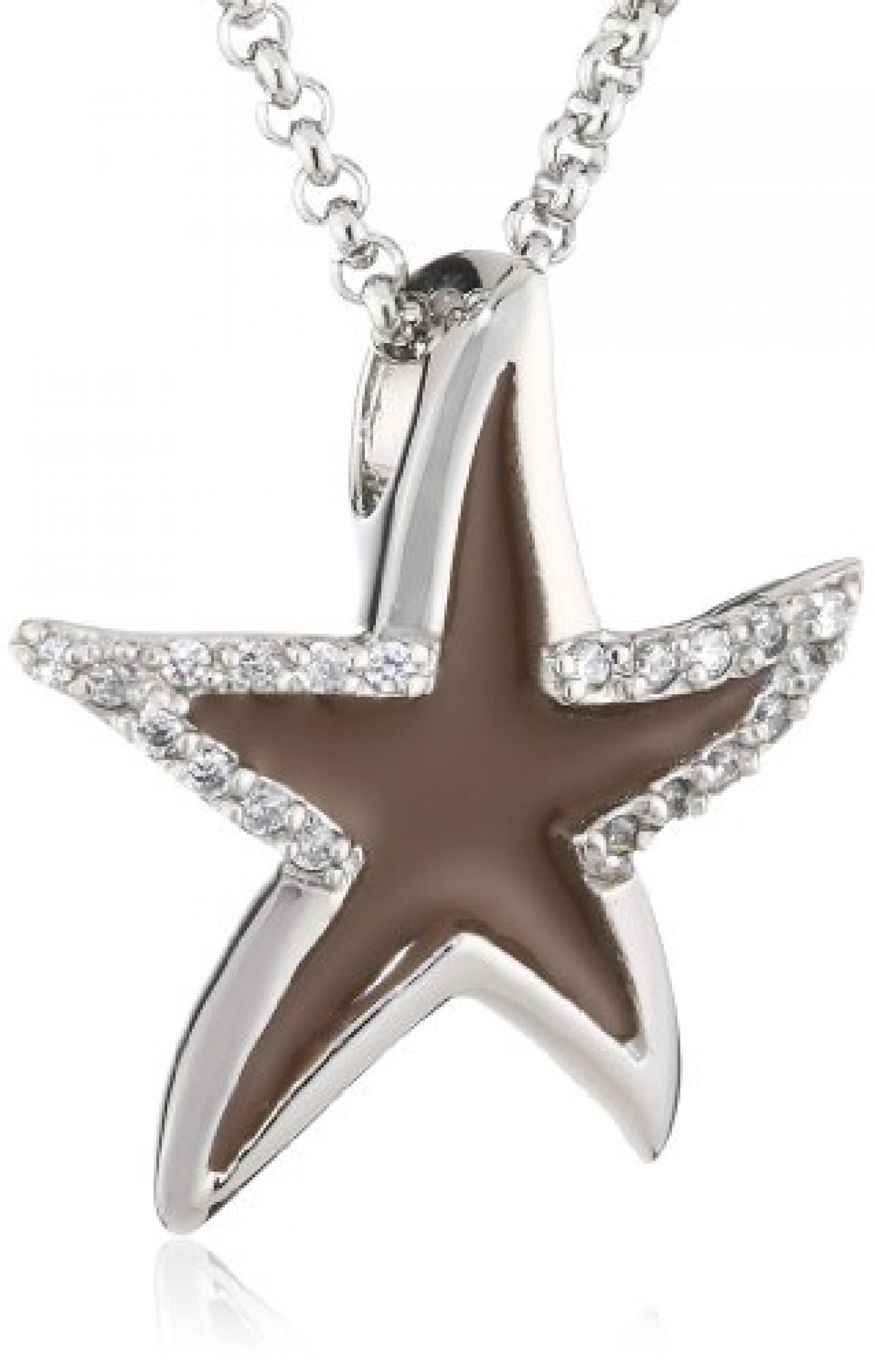 Mike Ellis New York Damen Halskette Edelstahl Zirkonia 25 mm weiß D1593A/4 Mike Ellis New York Damen Halskette Edelstahl Zirkonia 25 mm weiß D1593A/4