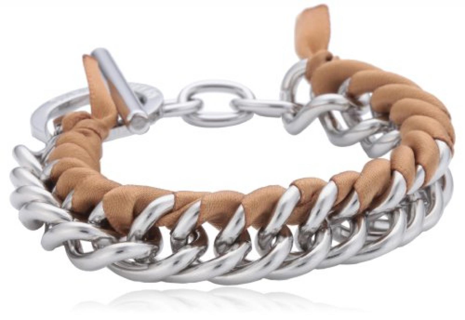 Dyrberg/Kern Damen Armband Versilbertes Metall beige 335181 