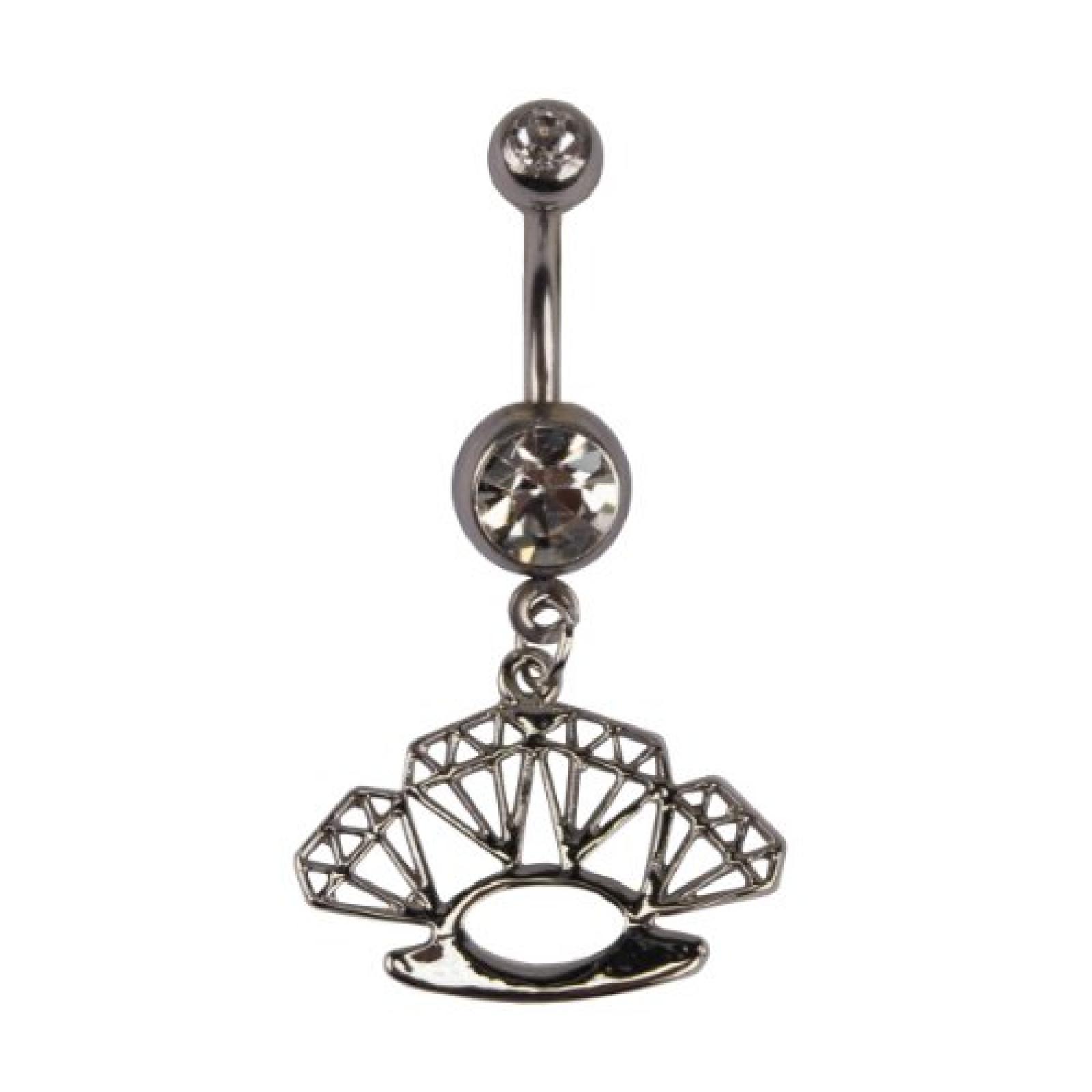 Metal Mafia Bauchnabelpiercing DIAMOND BRASS KNUCKLE Metal Mafia Bauchnabelpiercing DIAMOND BRASS KNUCKLE