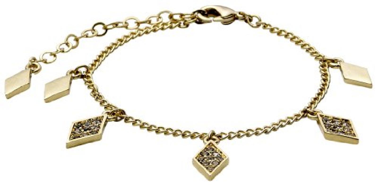 Pilgrim Jewelry Damen Armband Messing Kristall Feeling grau 14142210 