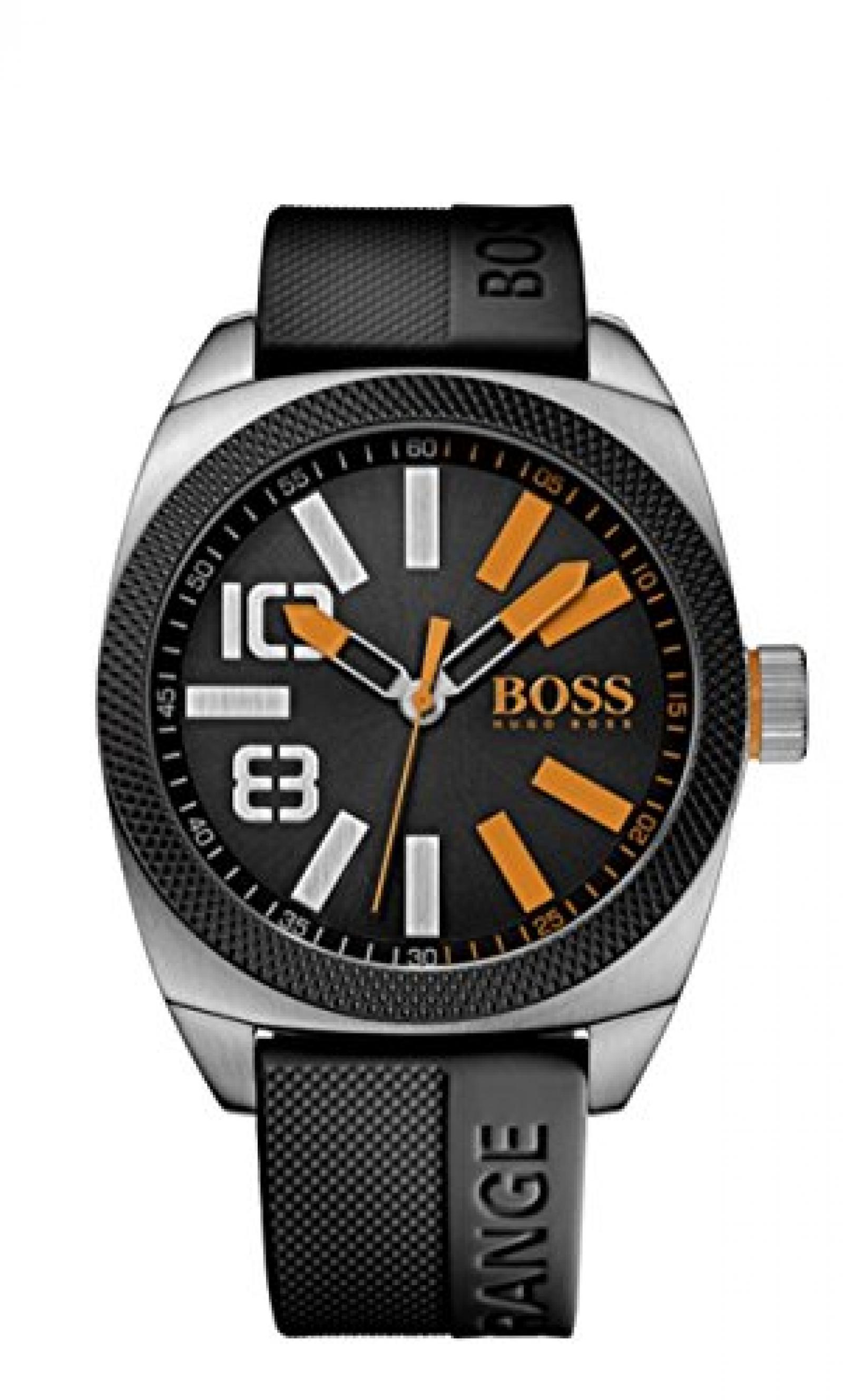 BOSS Orange Herren-Armbanduhr XL London  XXL Analog Quarz Silikon 1513110 