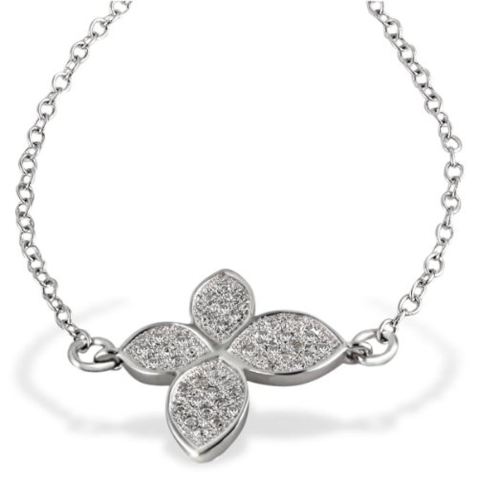 Goldmaid Damen-Armband Blume 925 Silber 42 weiße Zirkonia 19,5 cm Fo A5909S Goldmaid Damen-Armband Blume 925 Silber 42 weiße Zirkonia 19,5 cm Fo A5909S