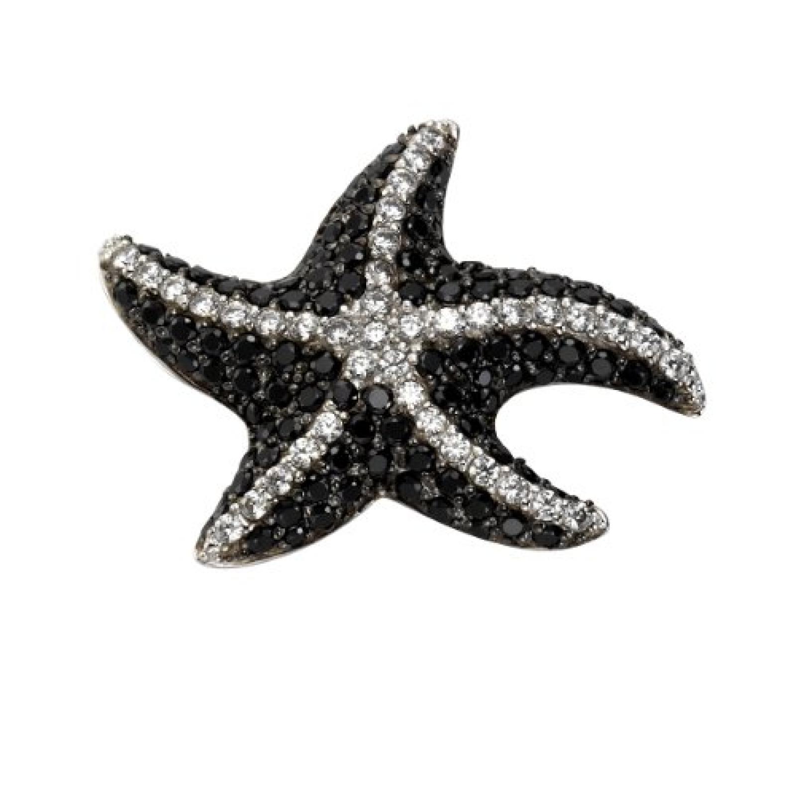 Celesta Damen-Anhnger Fashion Messing rhodiniert Zirkonia Celesta schwarz rhodiniert Seestern 273040054 