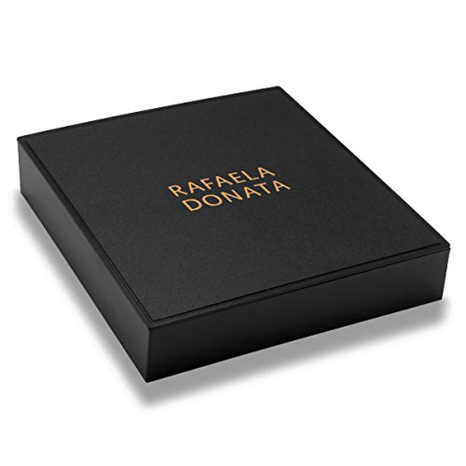 Rafaela Donata Unisex-Armband Edelstahl Leder Zirkonia Rundschliff wei&szlig; 60907027 