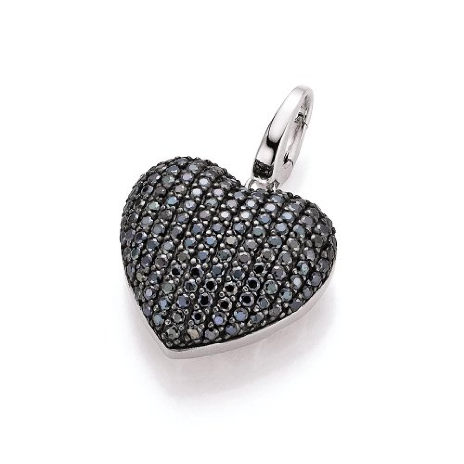 Spirit - New York Damen-Anh&auml;nger Silber rhodiniert Zirkonia schwarz 98000293 