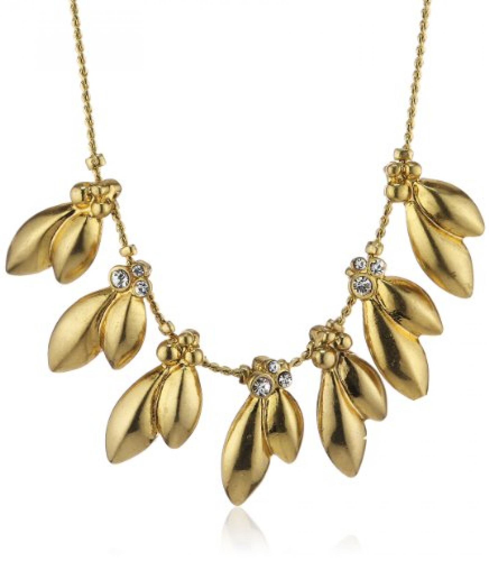 Pilgrim Jewelry Damen Halskette Messing Kristall Clarity Vergoldet 38.0 cm wei&szlig; 161342021 