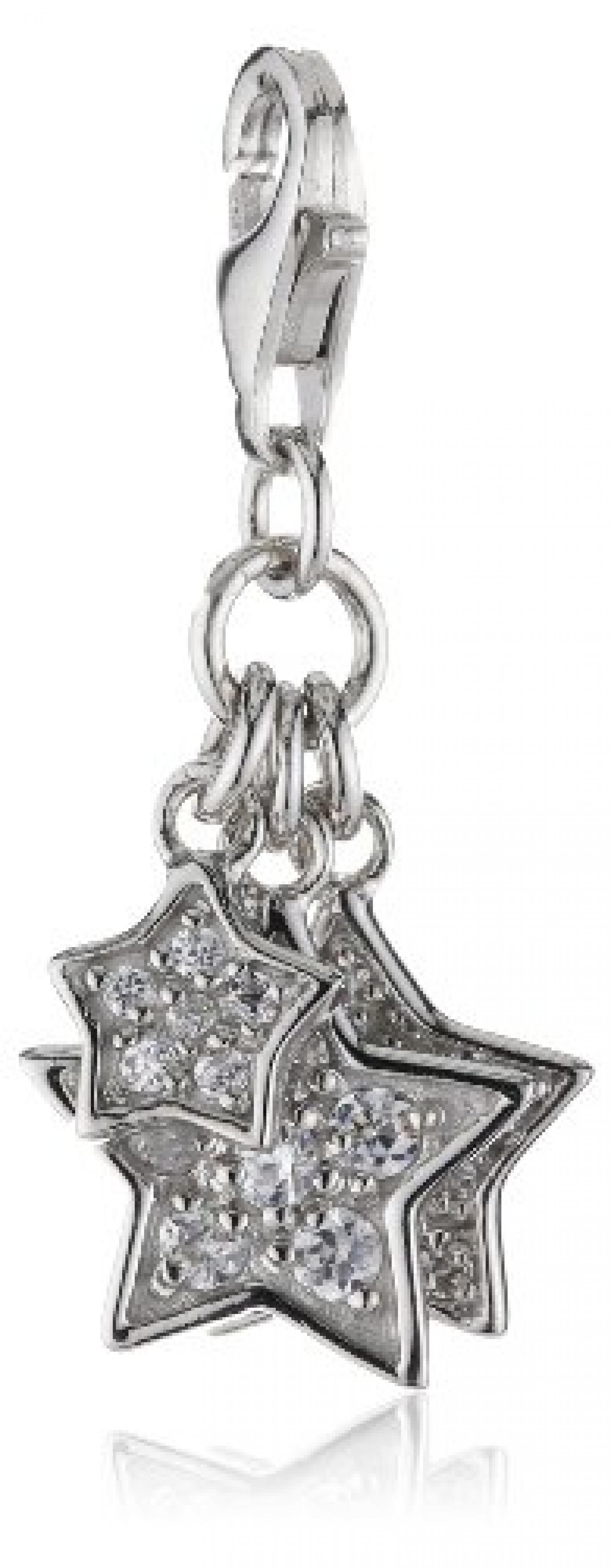 s.Oliver Damen-Charm 925 Silber rhodiniert Zirkonia weiß - 419246 