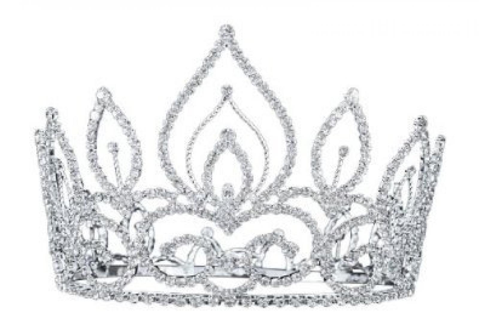 Silber Braut Retro Vintage Jahrgang Groß Kristall Strass Hochzeit Abschlussball Tiara Diadem (17cm x 12cm) mit PreciousBags Schutz-Staubbeutel 