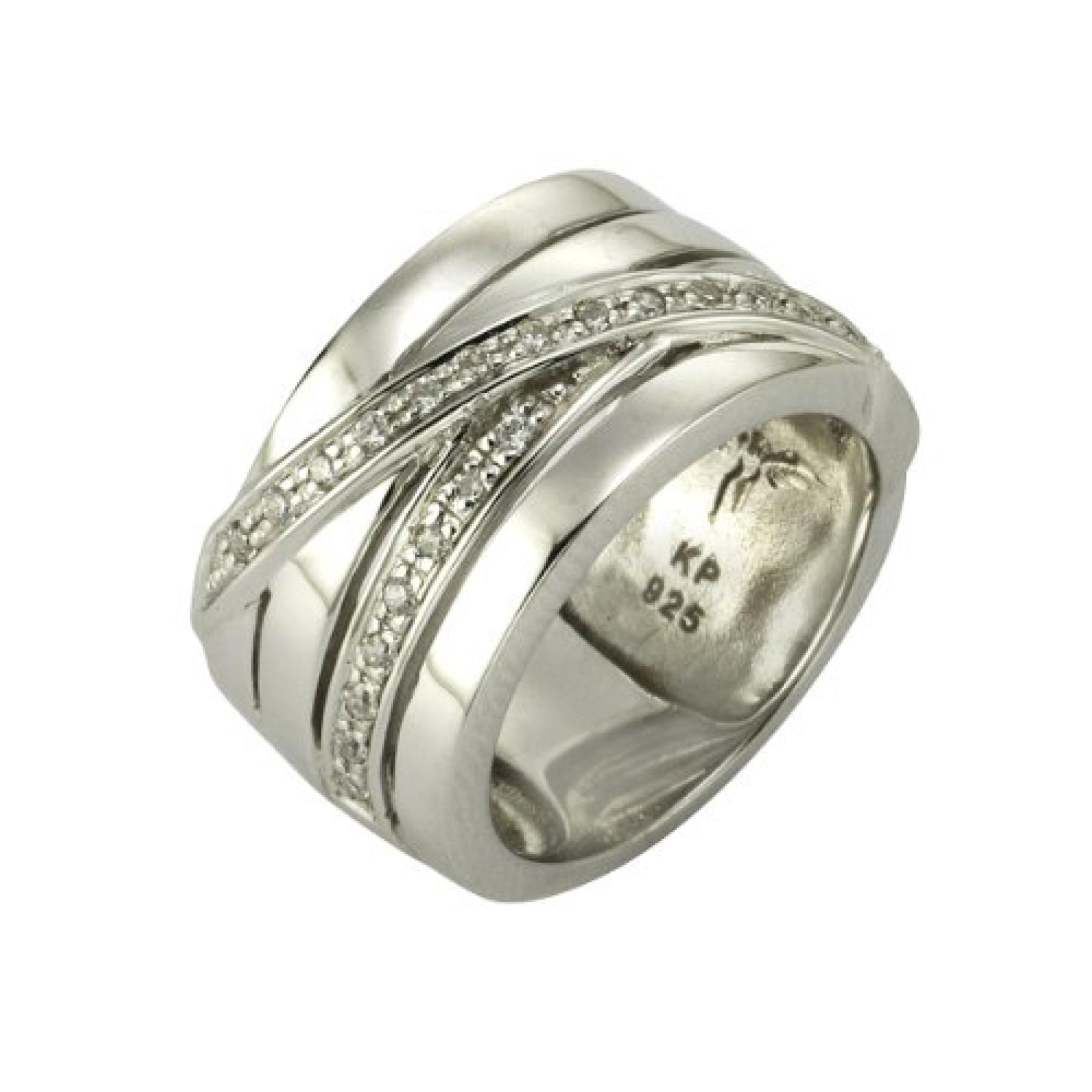 Celesta Damen-Ring 925 Sterling Silber Zirkonia weiß Gr. 57 (18.1) 273270870-018 