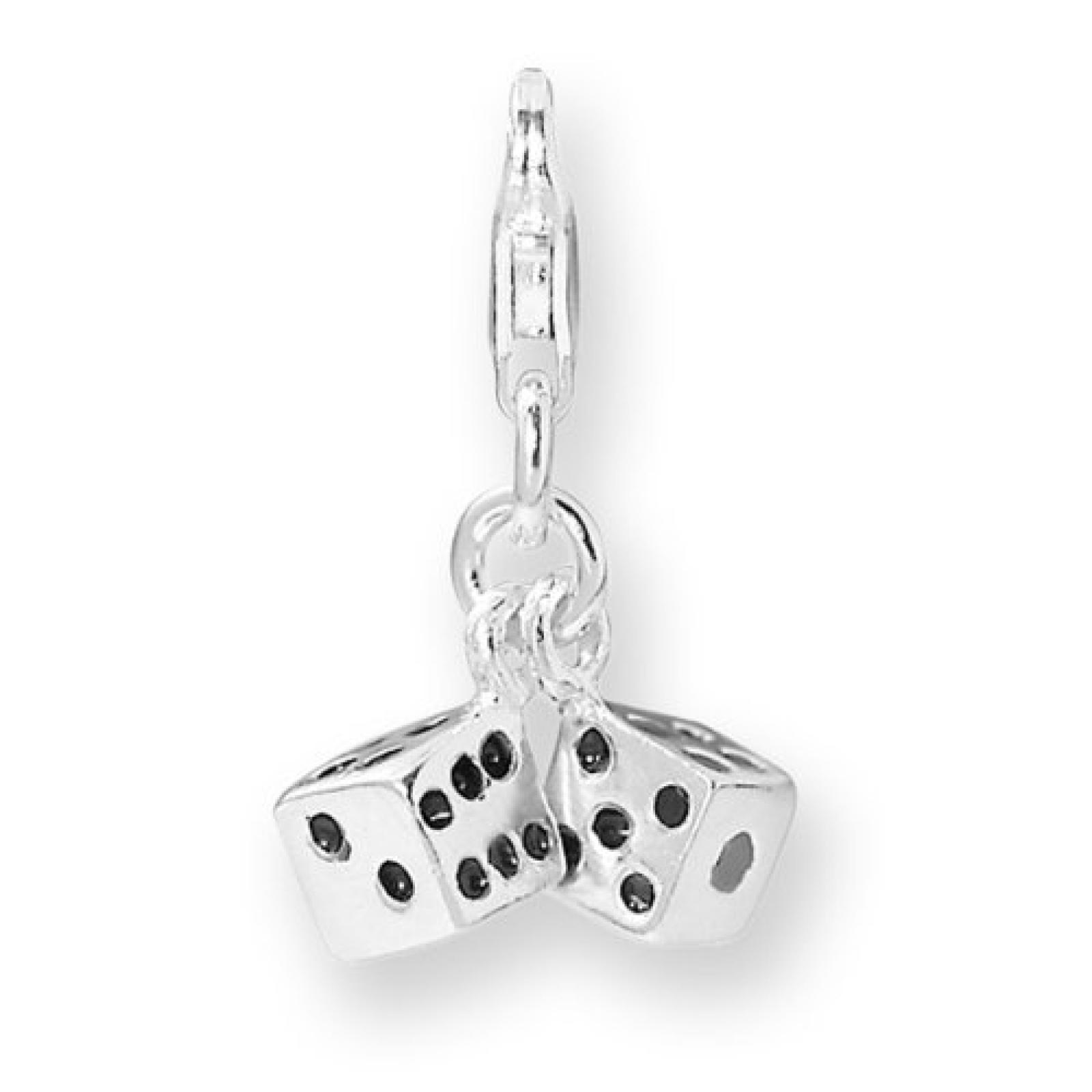 Rafaela Donata Charm Collection Damen-Charm Würfel 925 Sterling Silber  60600026 