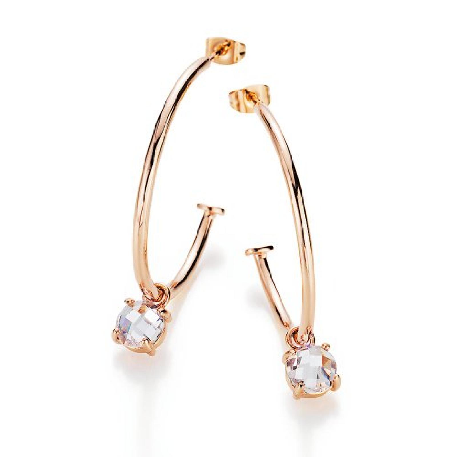 frida nyberg Damen-Creolen Vergoldet Zirkonia weiß 191007412 frida nyberg Damen-Creolen Vergoldet Zirkonia weiß 191007412