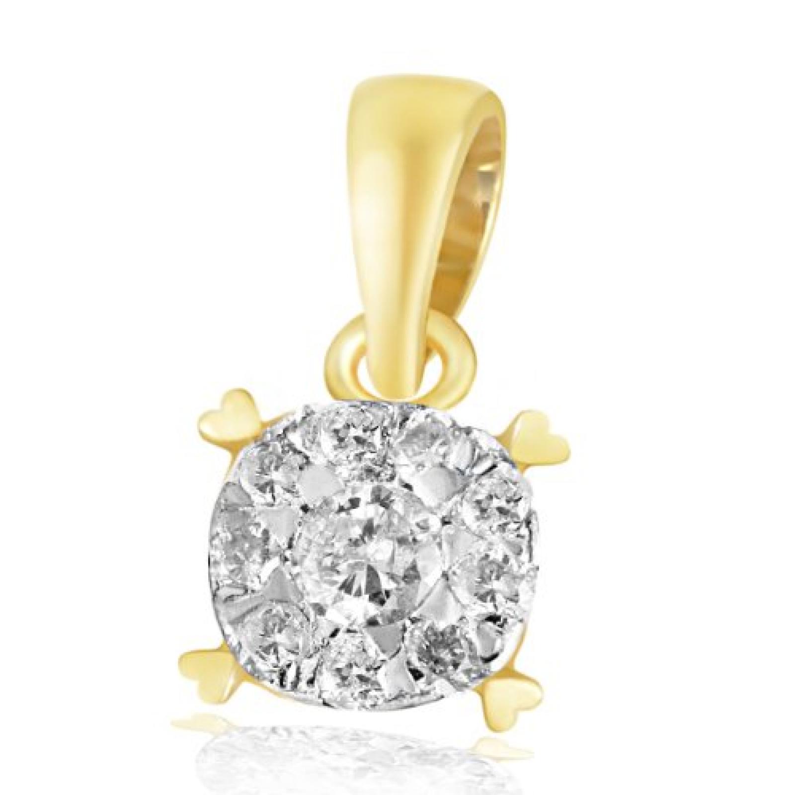 Goldmaid Anh&auml;nger Glamour 585 Gelbgold 10 Brillanten 0,10 ct. Pa A5017GG 
