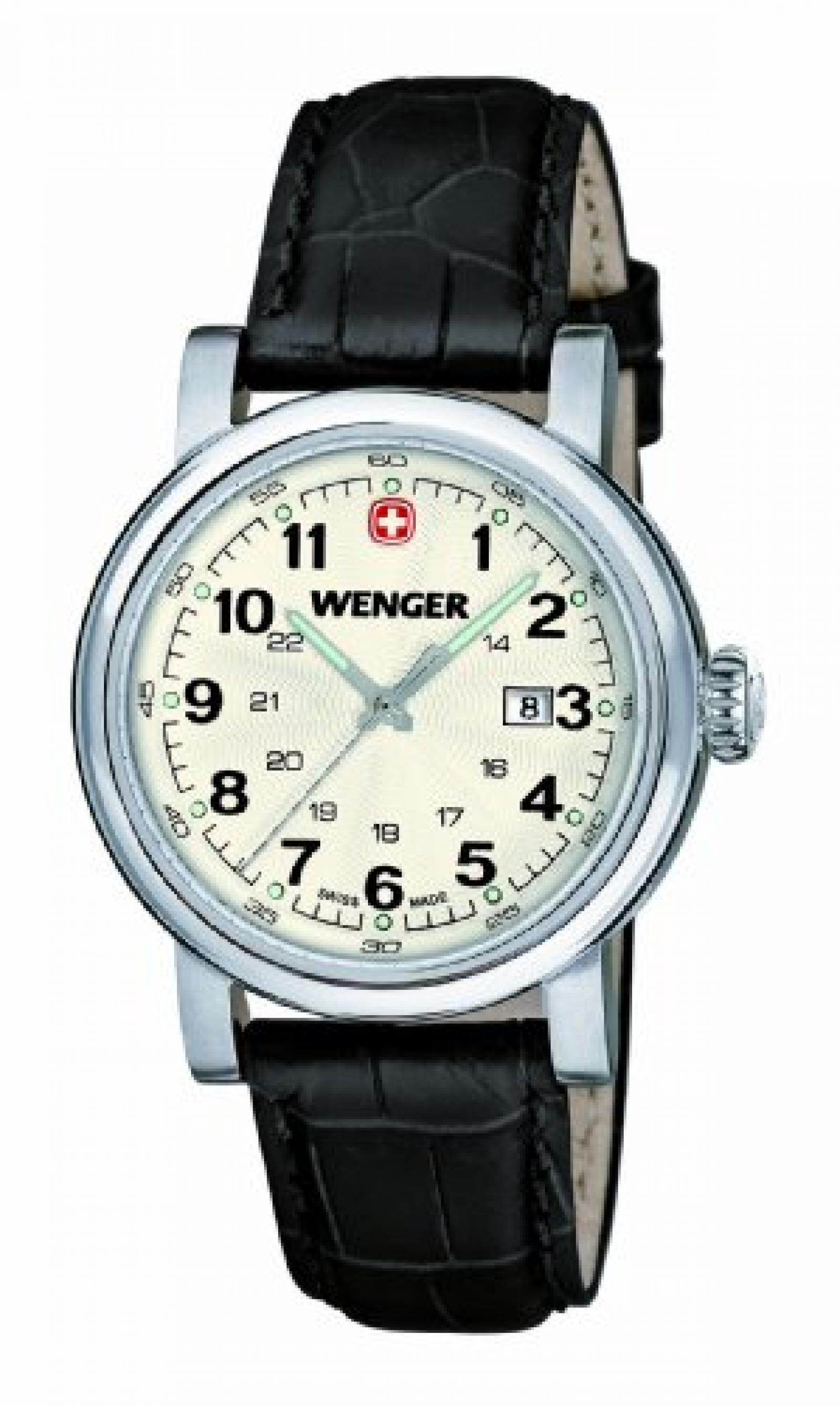 Wenger Damen-Armbanduhr XS Urban Classic Analog Quarz Leder 01.1021.102 