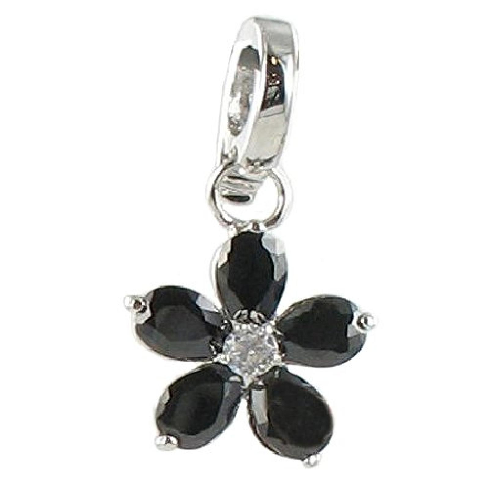 Quiges Charm Anhänger Vierklee - Versilbert Mit Zirkonia Für Bettelarmband