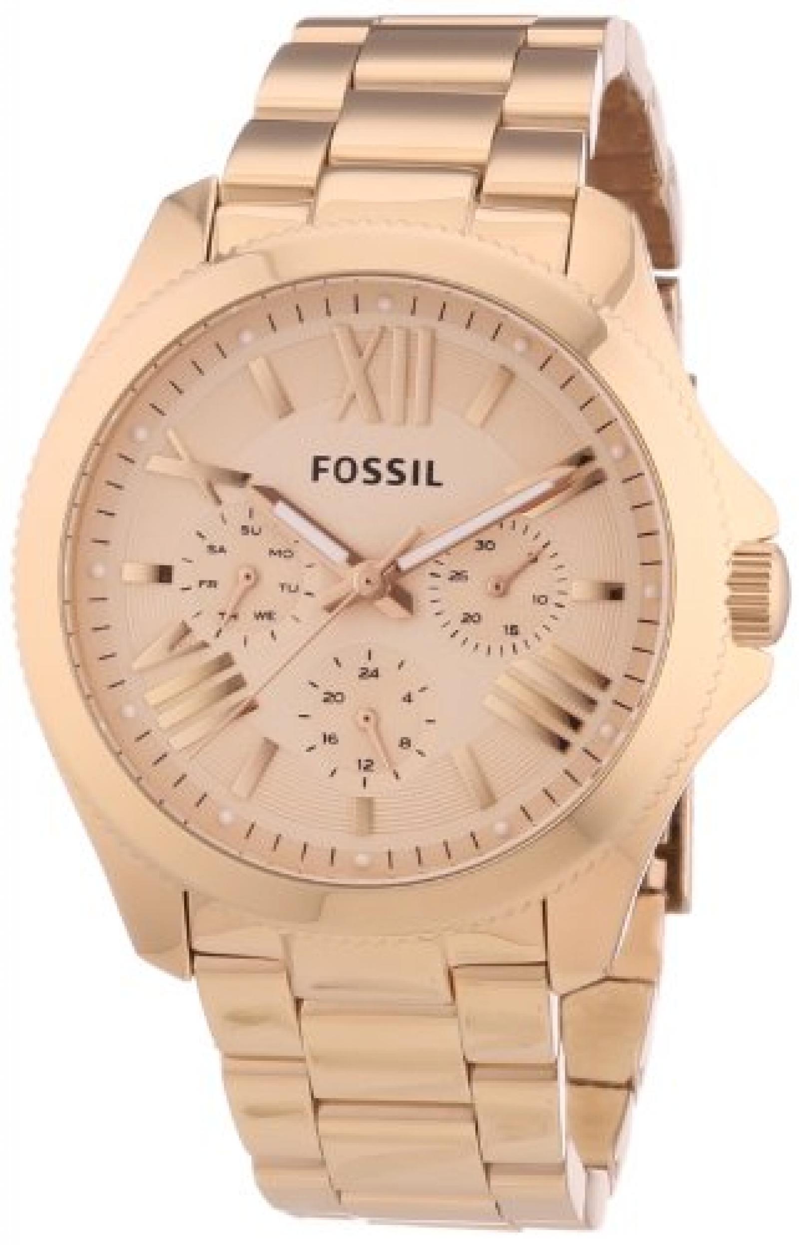 Fossil Damen-Armbanduhr Cecile Multifunktion Analog Quarz Edelstahl beschichtet AM4511 