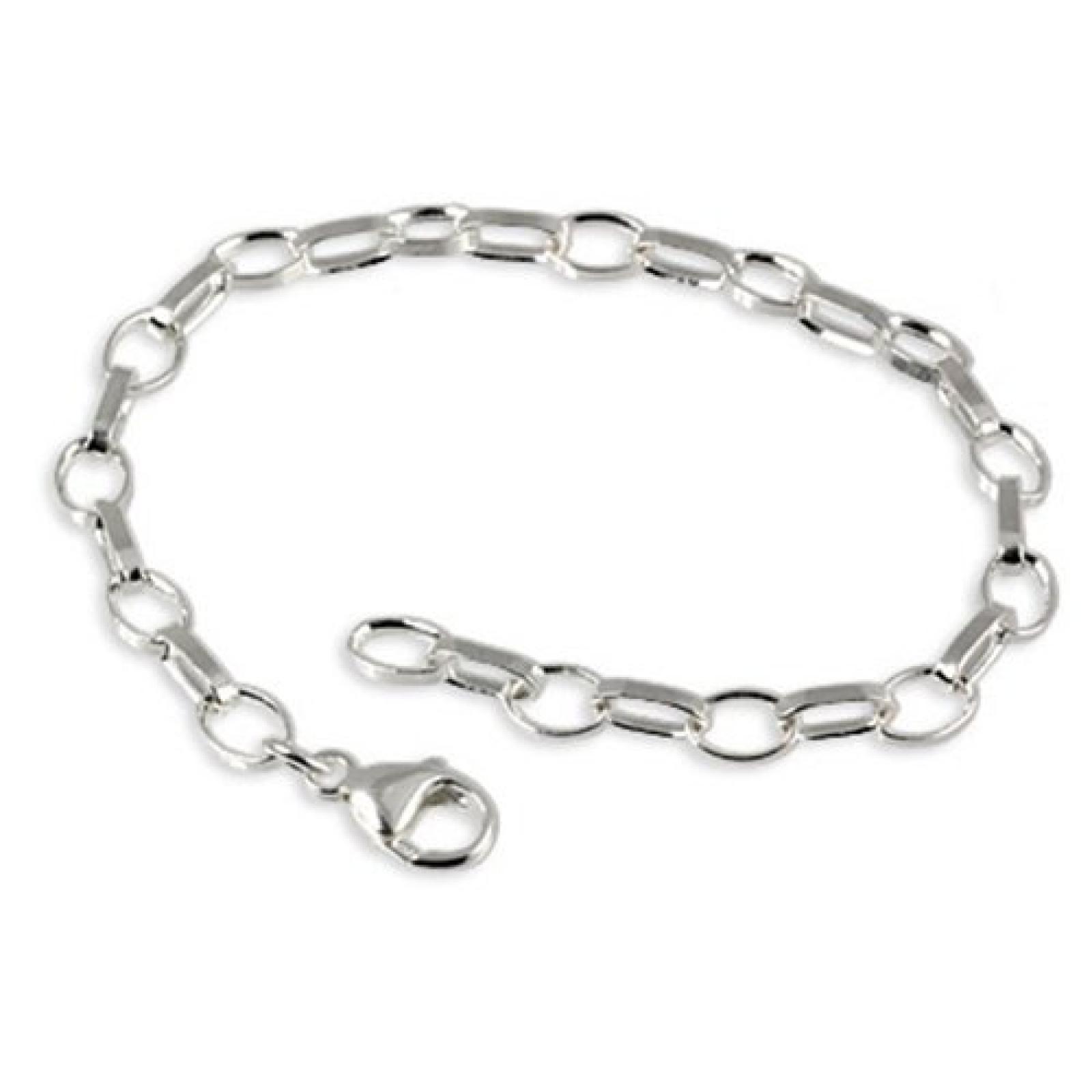 SilberDream Armband 925 Sterling Silber Charm Bettelarmband 21cm f&uuml;r Charms Anh&auml;nger FC0004 