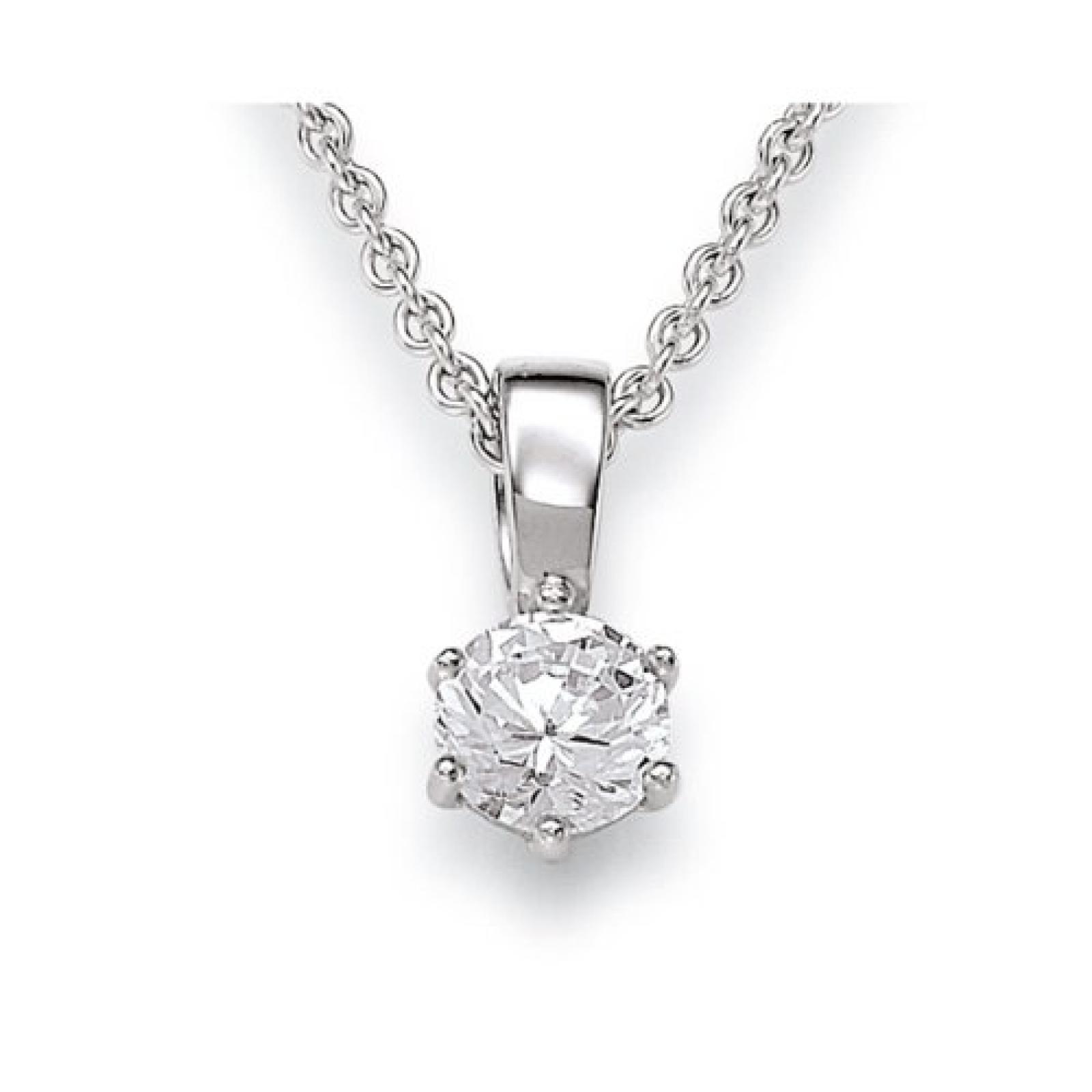 Viventy Damen-Anh&auml;nger 925 Sterling Silber mit 1 Zirkonia in weiss 696882 