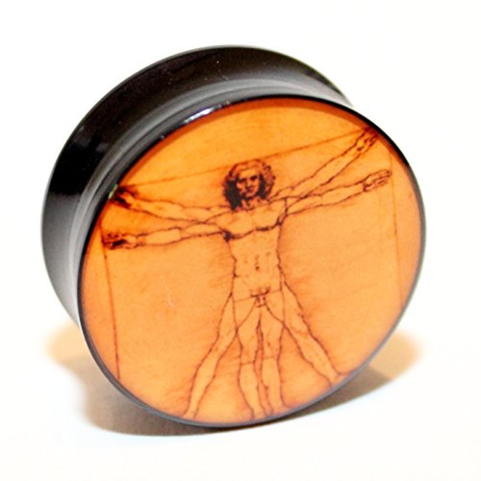 Acryl Tunnel/Plug da Vinci der Koerper der Mensch body 