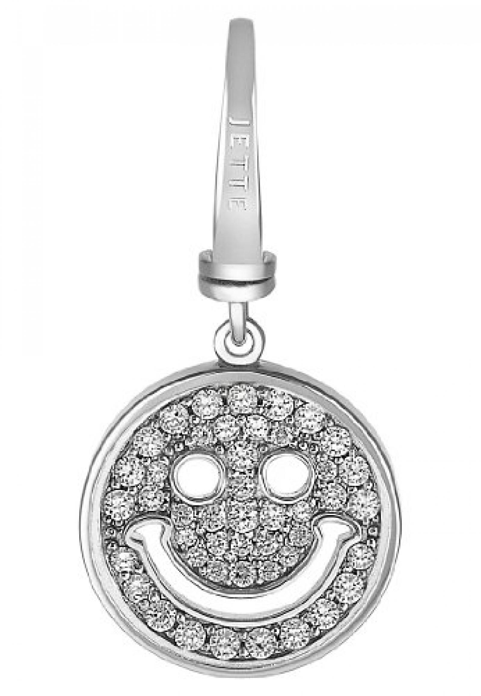 JETTE Charms Damen-Charm CHARM 925er Silber 46 Zirkonia One Size, silber 