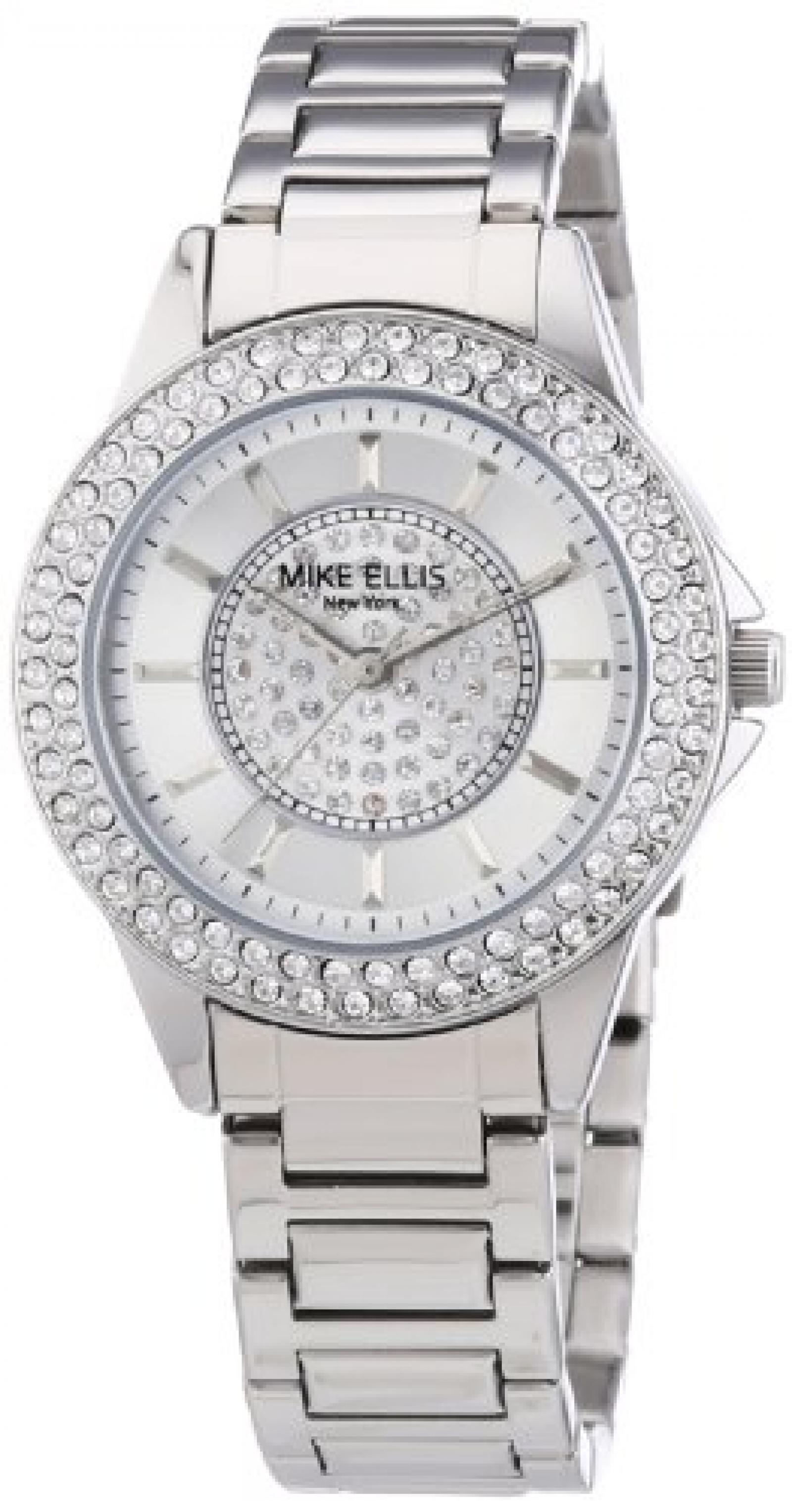 Mike Ellis New York Damen-Armbanduhr Analog Quarz Edelstahl L3066 Mike Ellis New York Damen-Armbanduhr Analog Quarz Edelstahl L3066