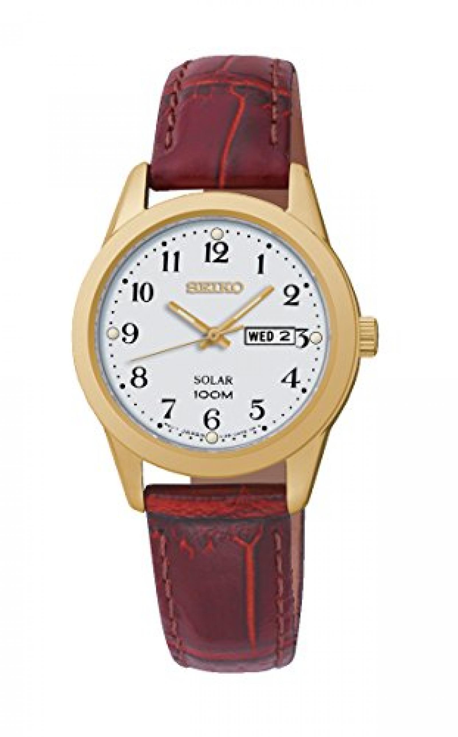 Seiko Damen-Armbanduhr Analog Quarz Leder SUT196P1 Seiko Damen-Armbanduhr Analog Quarz Leder SUT196P1