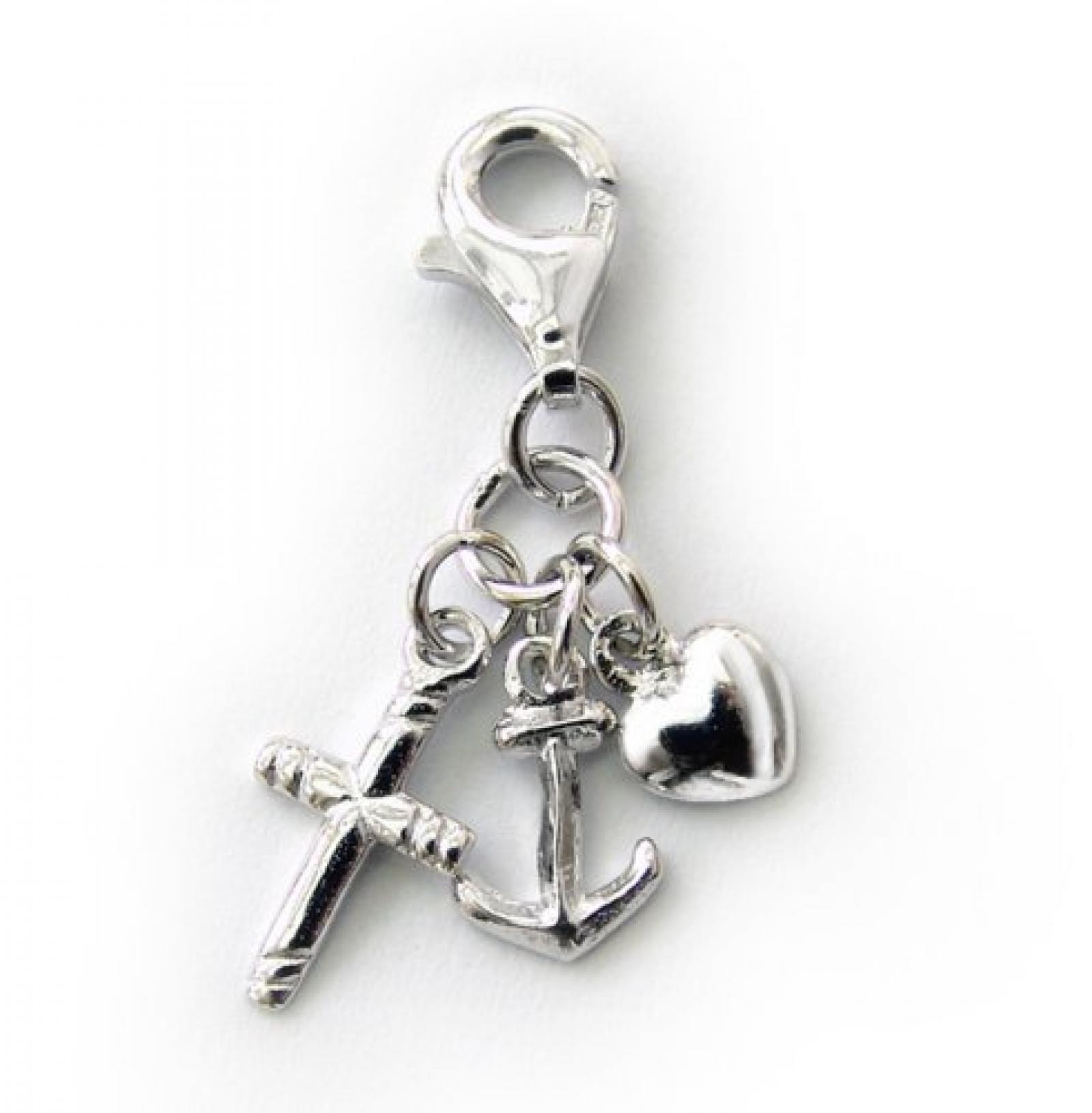 ZEEme Damen-Charm Glaube Liebe Hoffnung 925 Sterling-Silber 141240100R 