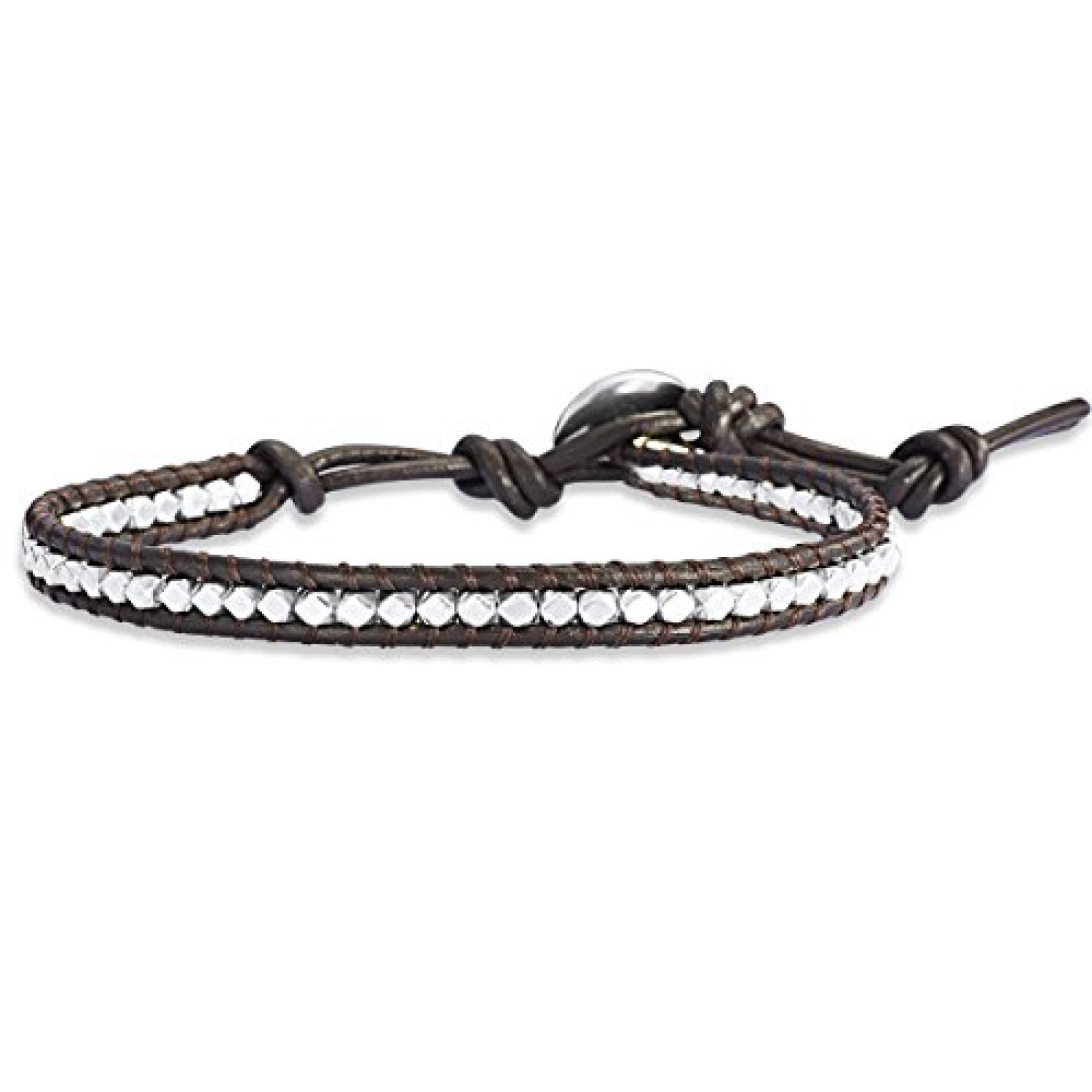 Rafaela Donata Damen-Armband Leather Collection Leder dunkelbraun silberfarben 60831051 Rafaela Donata Damen-Armband Leather Collection Leder dunkelbraun silberfarben 60831051