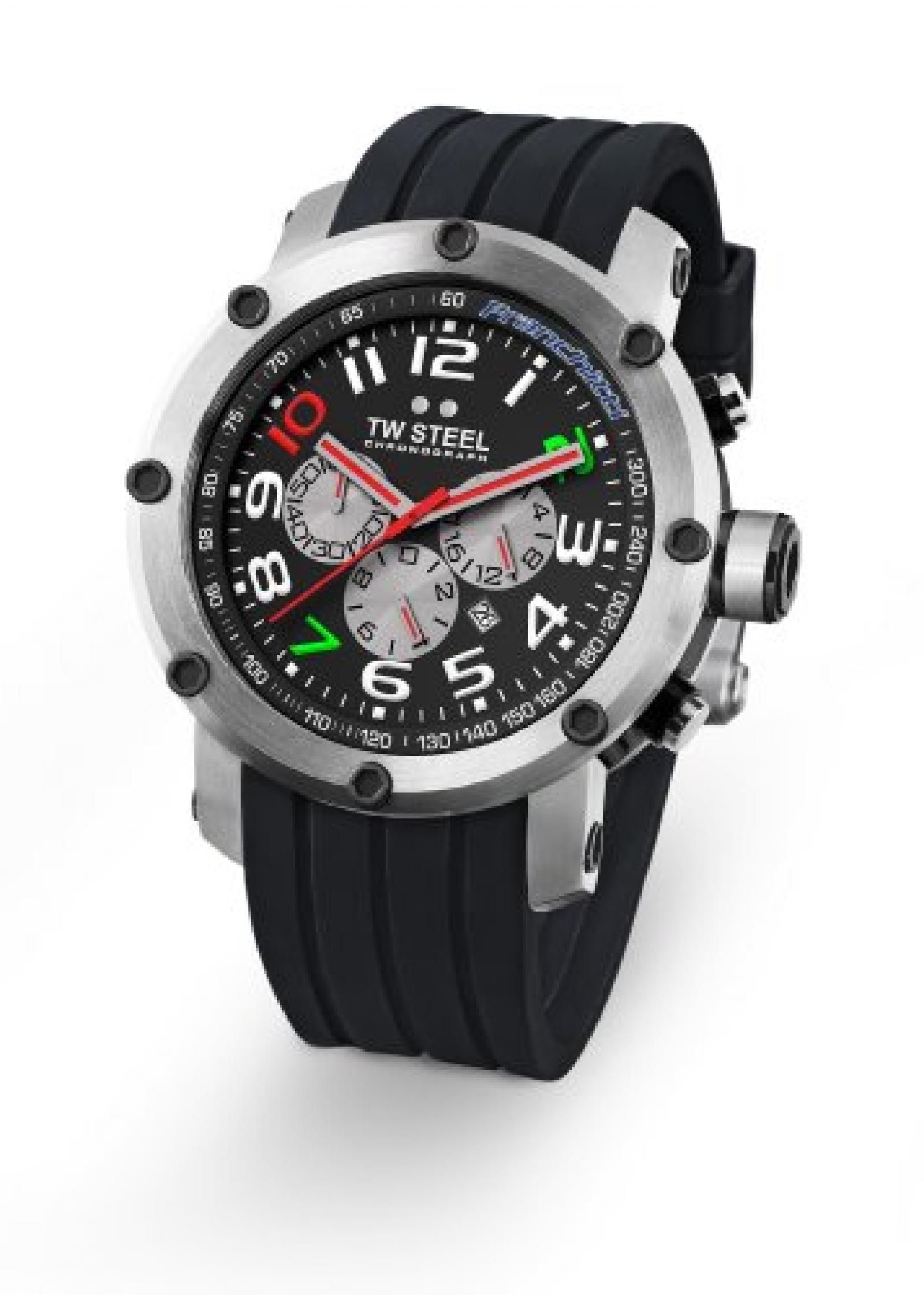 TW Steel Unisex-Armbanduhr Chronograph kautschuk schwarz TW608 TW Steel Unisex-Armbanduhr Chronograph kautschuk schwarz TW608
