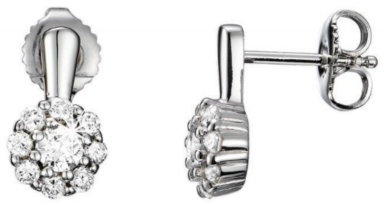 Pierre Cardin Damen-Ohrstecker 925 Sterling Silber rhodiniert Kristall Zirkonia &Eacute;ph&eacute;m&egrave;re wei&szlig; PCER90204A000 