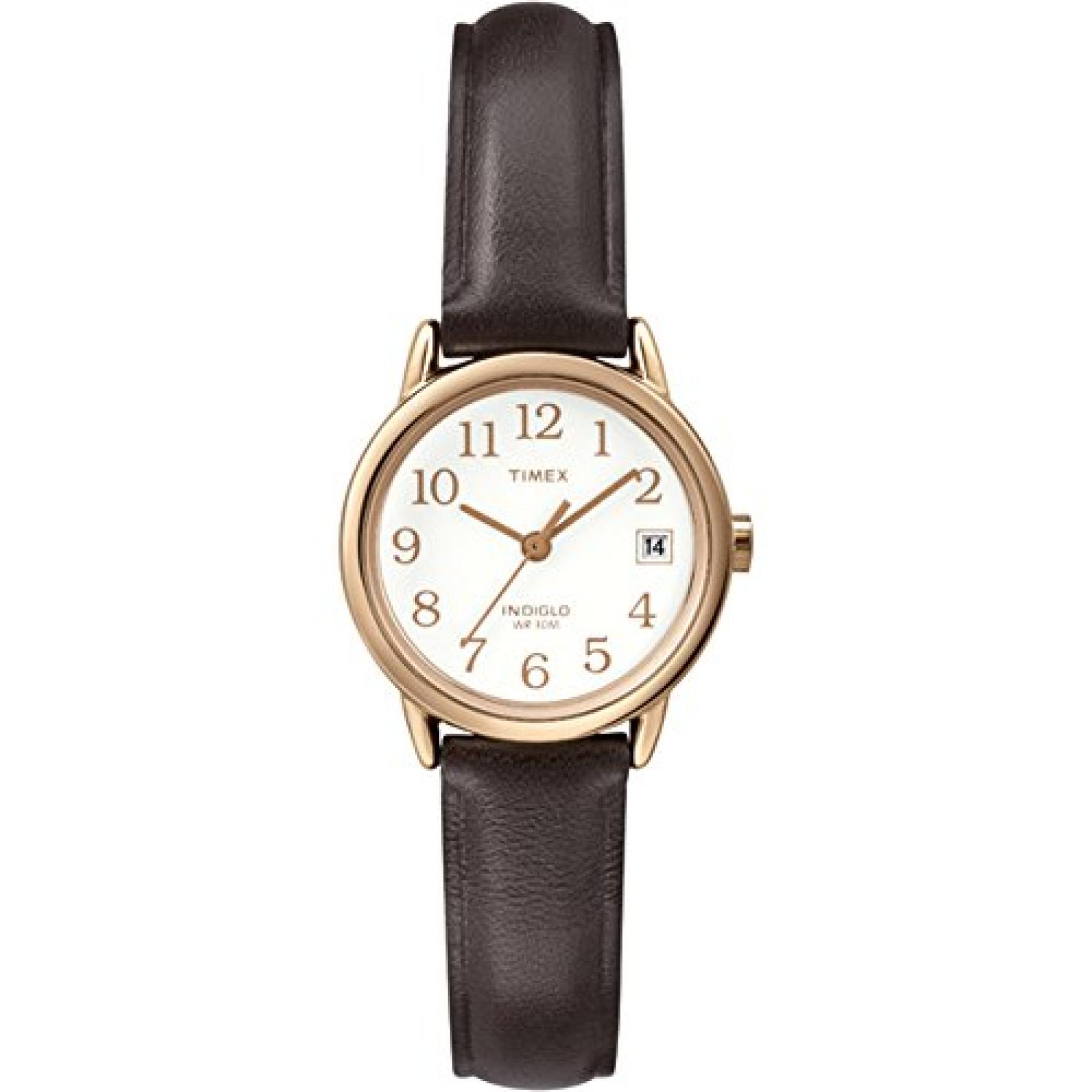 Timex Damen-Armbanduhr XS Easy Reader Analog Quarz Leder T2P564 Timex Damen-Armbanduhr XS Easy Reader Analog Quarz Leder T2P564