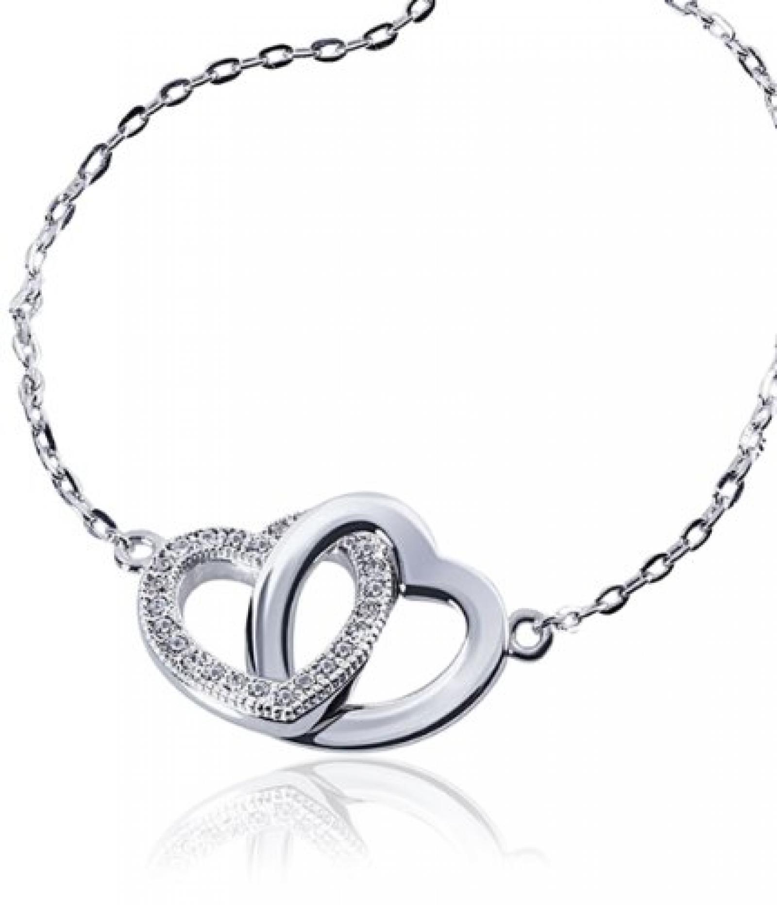 Lisandra Scott Armband Aus 925 Sterling Silber – Mit Herz-Anhänger, Verstellbar 16-20 Cm