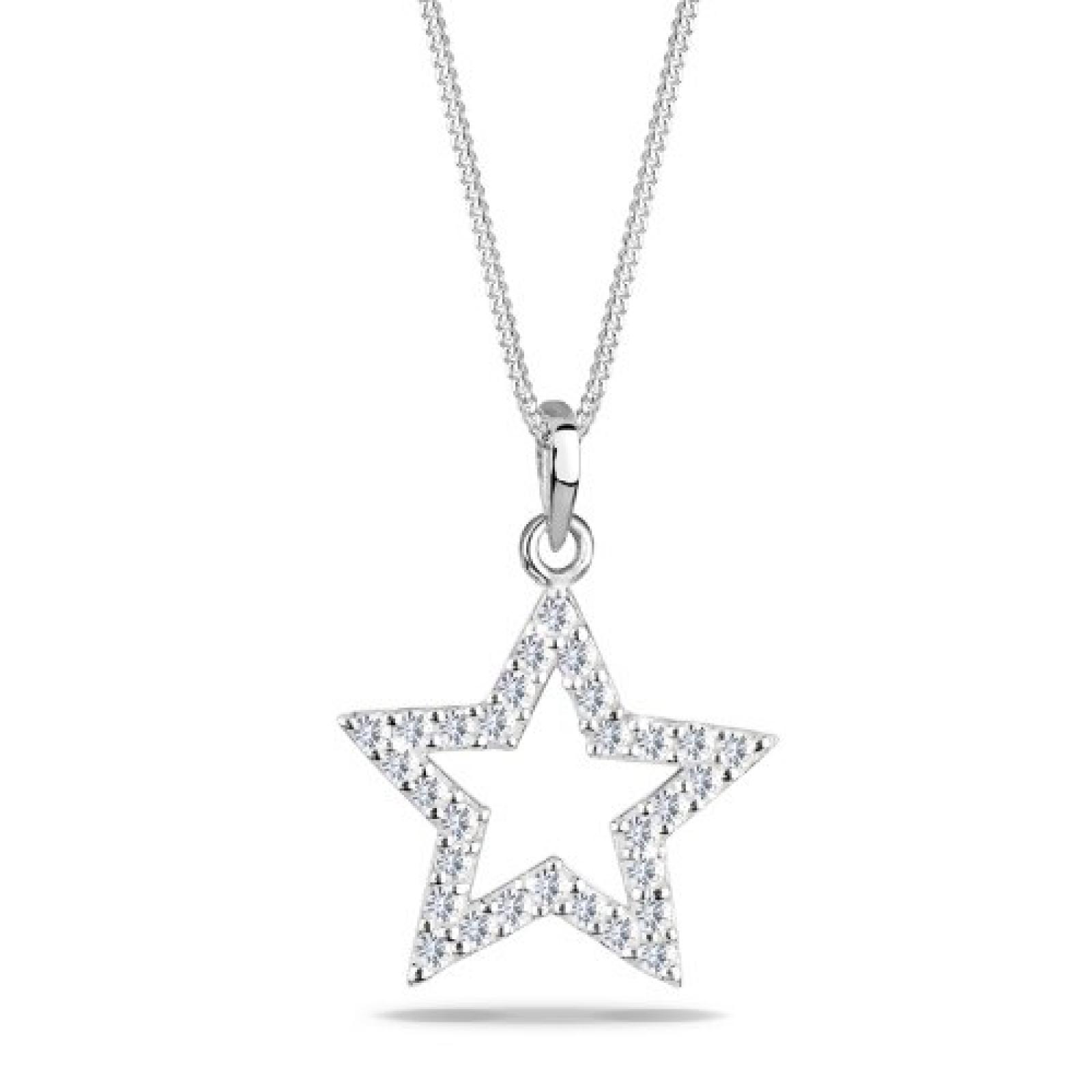 Elli Damen-Halskette mit Anh&auml;nger Sterne L&auml;nge 45cm 925 Sterling Silber 0111280711_45 