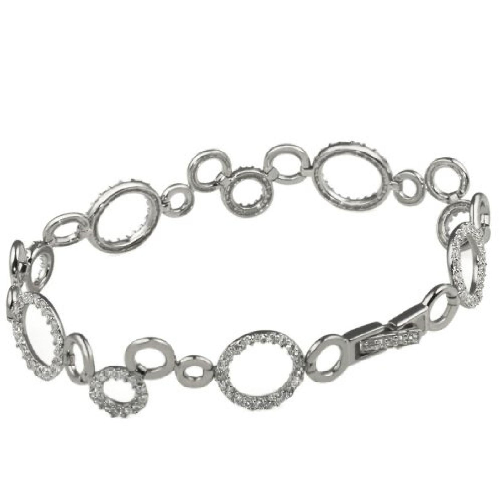 Goldmaid-Armband 925 Sterlingsilber Kreise Pa A873S 