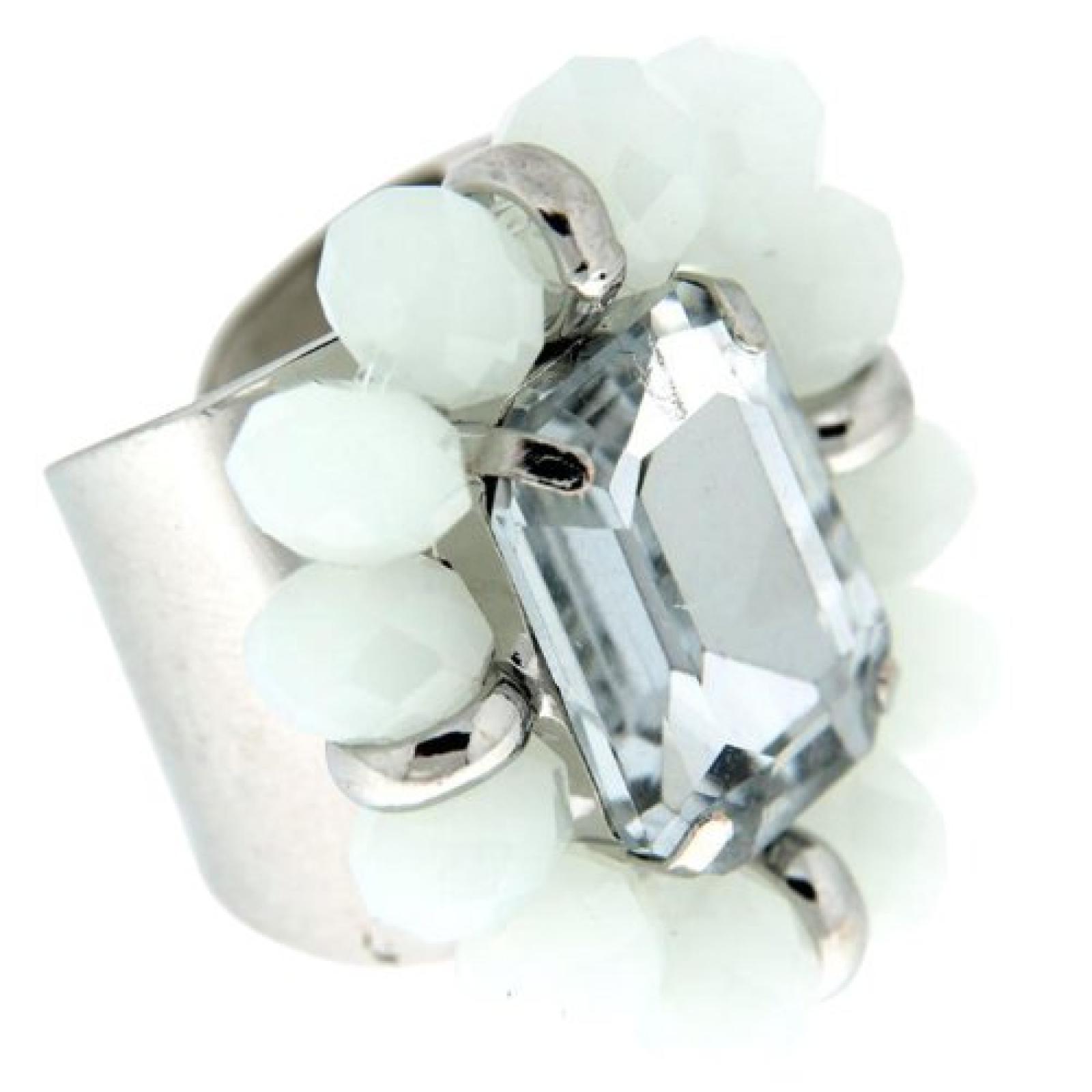 Sweet Deluxe Damen-Ring Adalberta silber/wei&szlig; 00942 