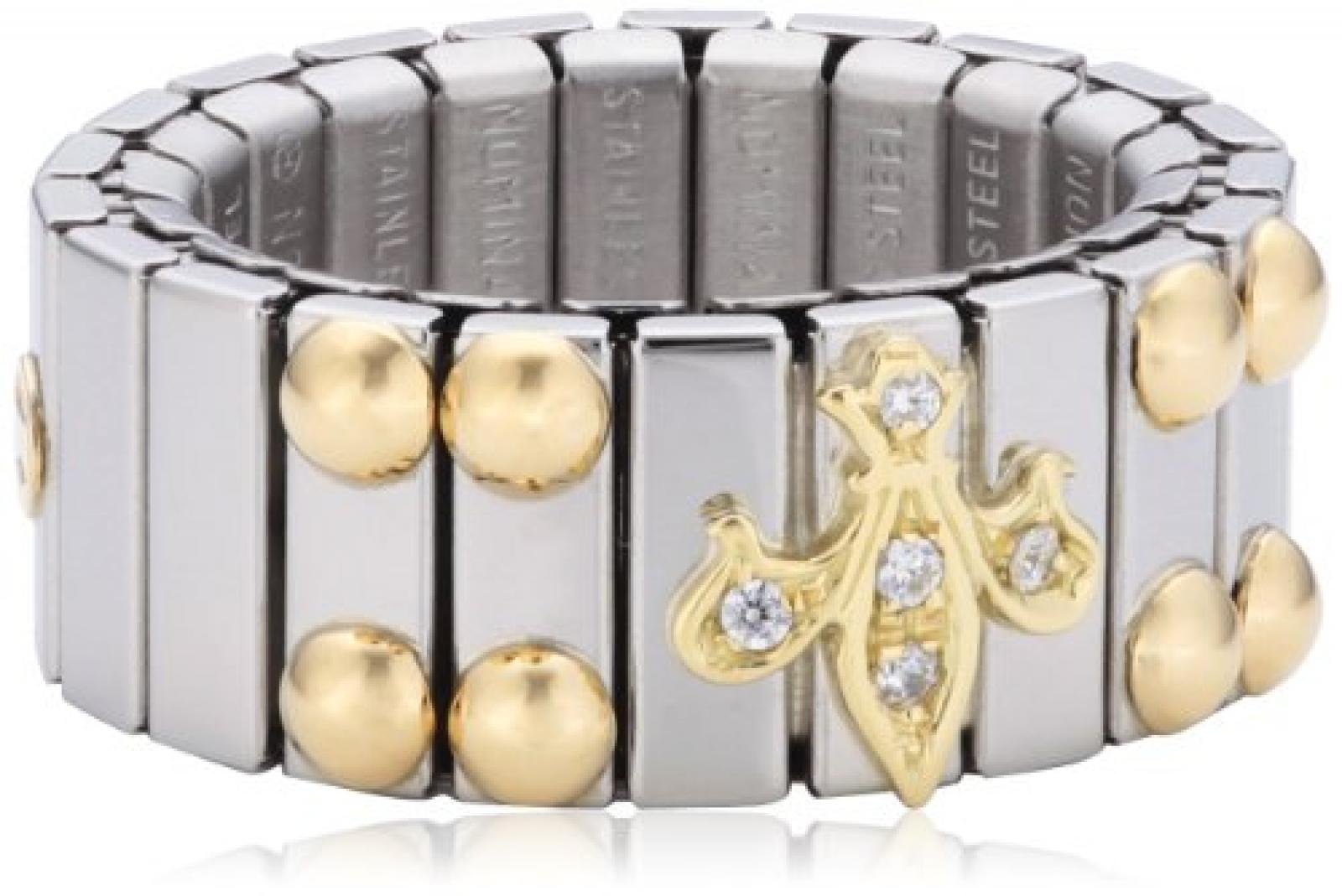 Nomination Damen-Ring Mittel Mit Lilie Ring gr&ouml;&szlig;e variabel 040220/007 