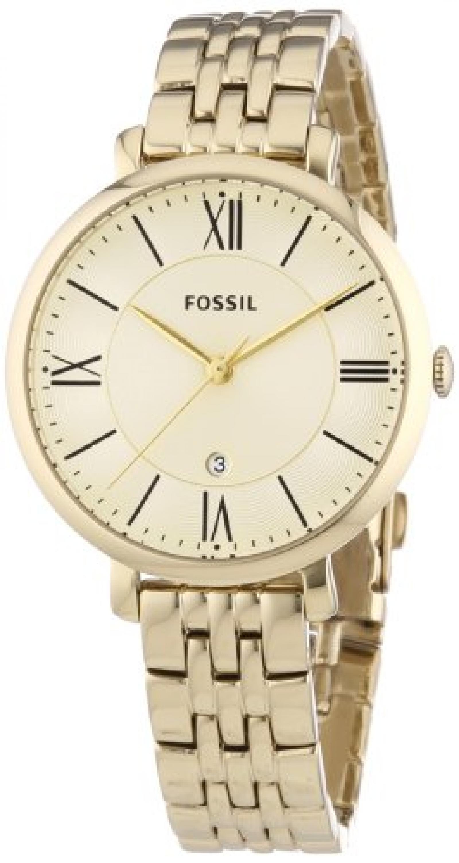 Fossil Damen-Armbanduhr Jacqueline Analog Quarz Edelstahl beschichtet ES3434 