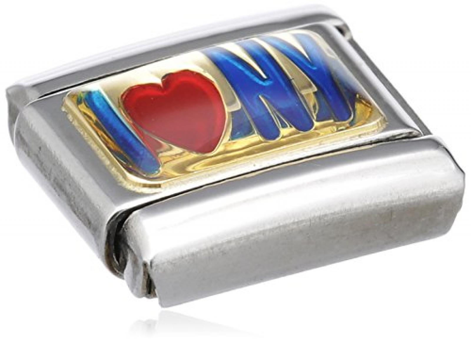 Nomination Composable Classic GEOGRAPHIC WR. Edelstahl, Email und 18K-Gold (I LOVE NEW YORK) 030231 Nomination Composable Classic GEOGRAPHIC WR. Edelstahl, Email und 18K-Gold (I LOVE NEW YORK) 030231