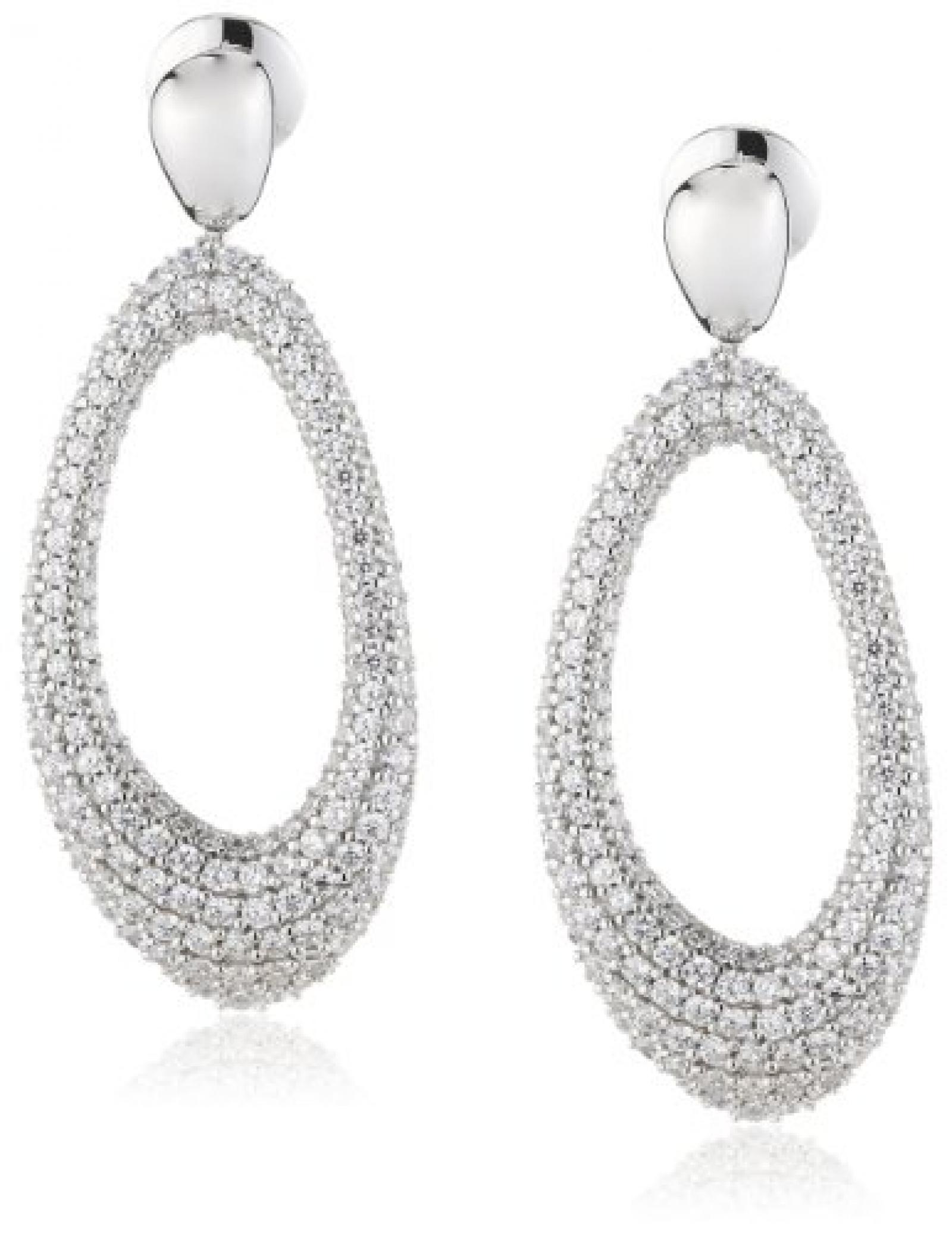 Joop Damen-OhrhÃ¤nger Epoxy schwarz Zirkonia weiss 925 Sterling Silber JPER90273A000 