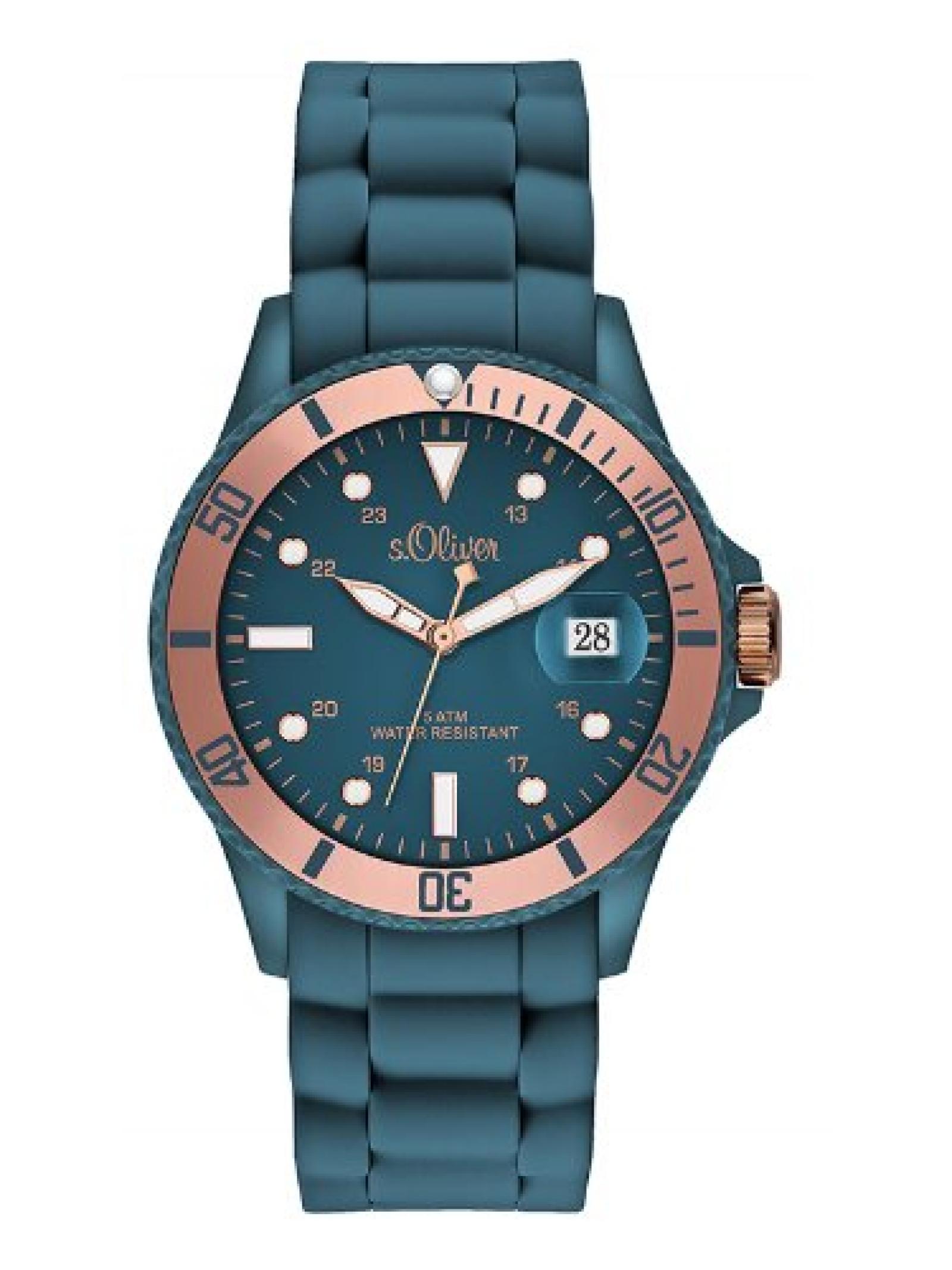 s.Oliver Damen-Armbanduhr Analog Quarz Silikon SO-2554-PQ s.Oliver Damen-Armbanduhr Analog Quarz Silikon SO-2554-PQ