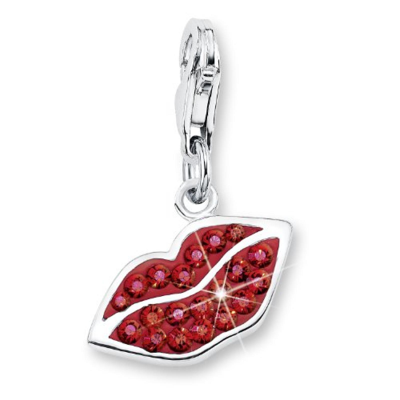 Amor Jewelry Damen-Charm Mund 925 Sterling Silber 416795 