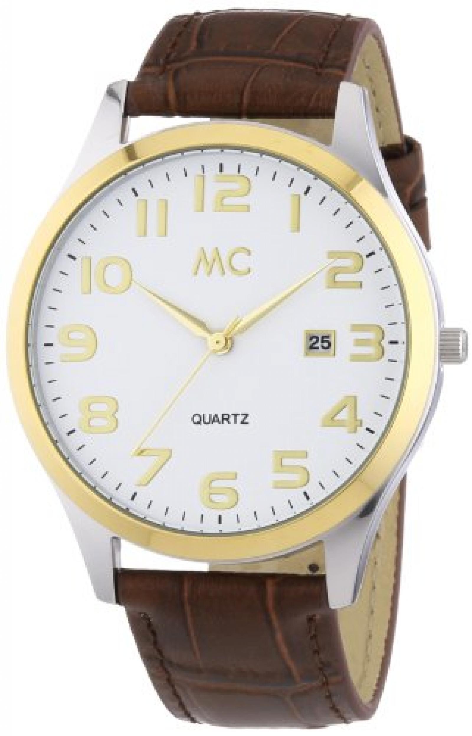 MC Timetrend Herren-Armbanduhr Analog Quarz Leder 27672 