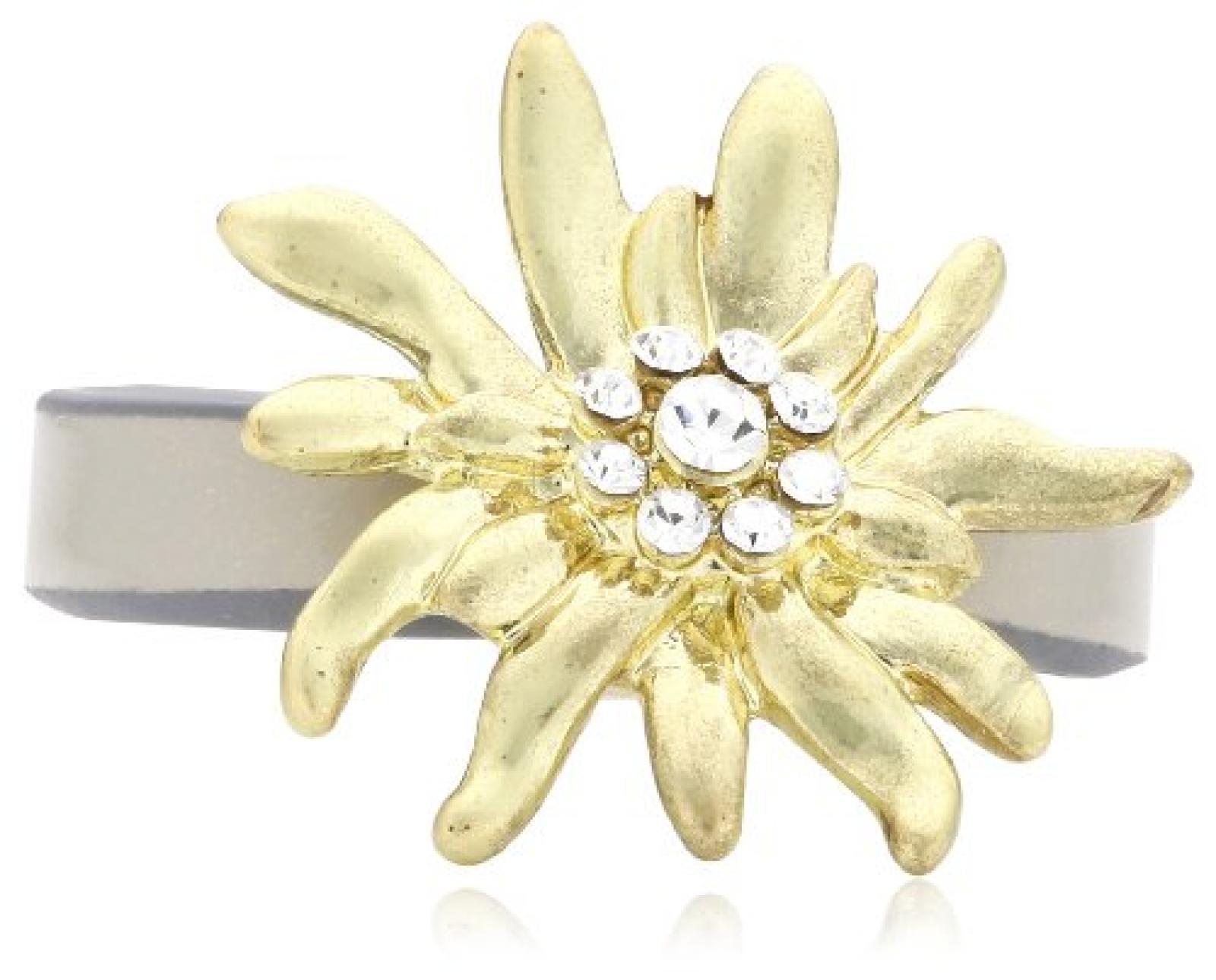 Sweet Deluxe Damen-Ring Messing Wiesn Edelwei&szlig; gold/grau Gr. 56 (17.8) 2453 